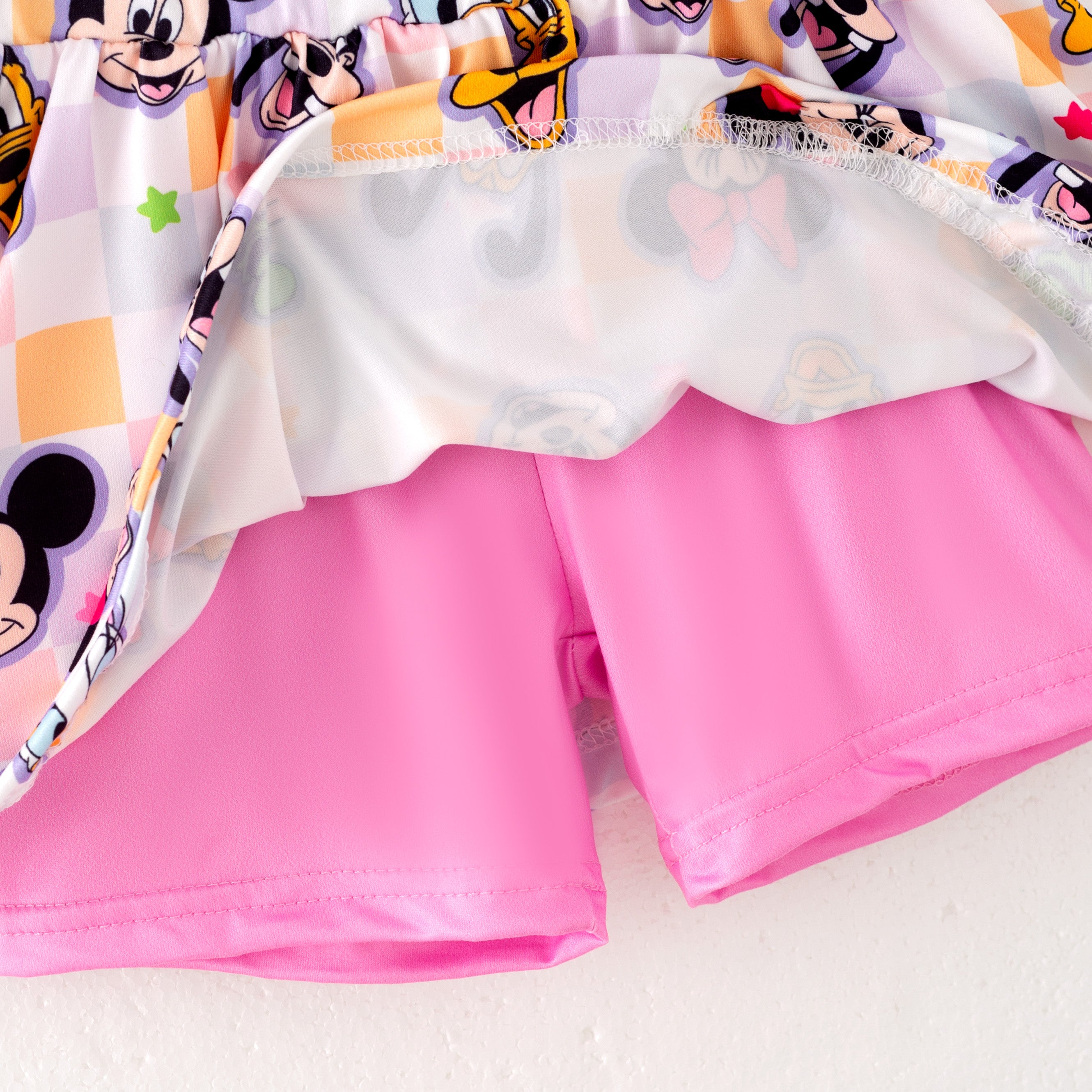 （Pre Order）Girls Summer Cartoon Print Skort Set