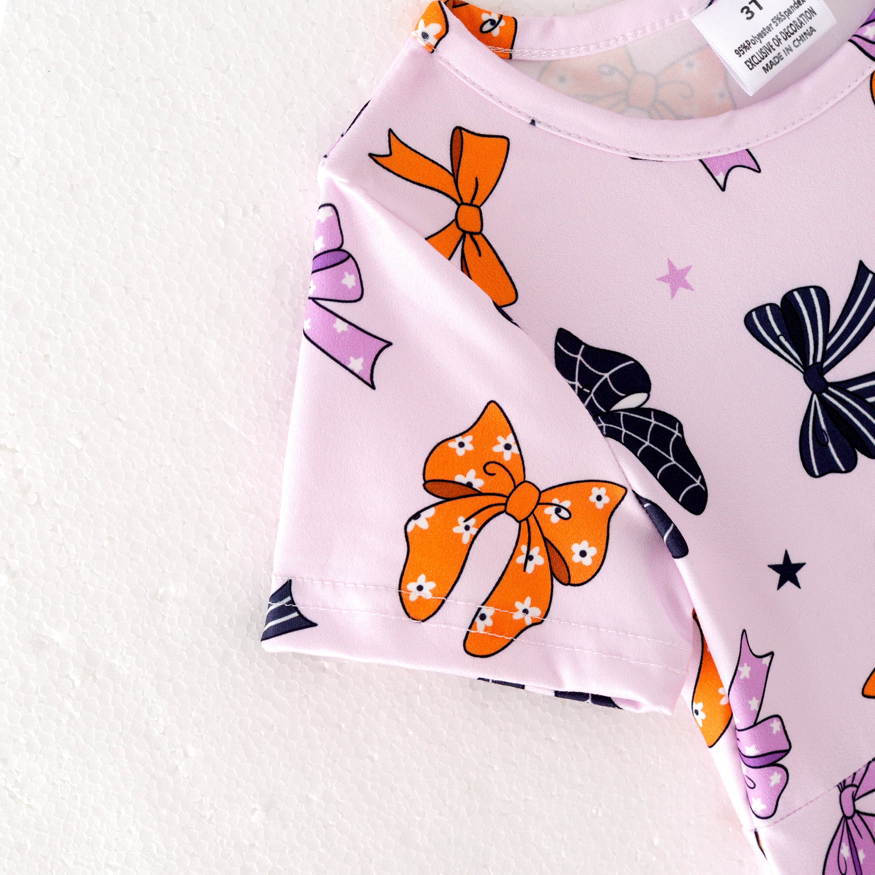 （Pre Order）Girls Halloween Bow Print Dress