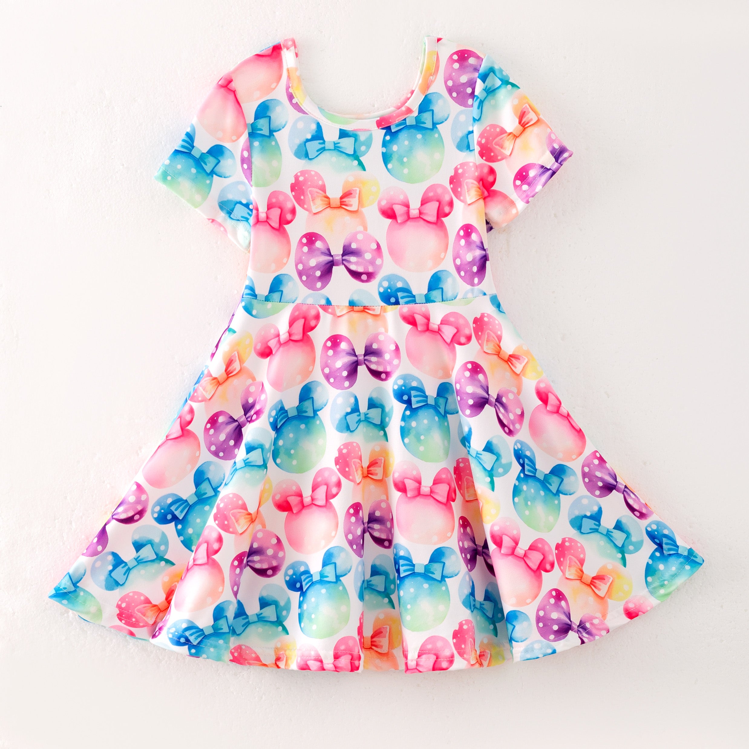 （Pre Order）Girls Micky Mouse Print Twirl Dress
