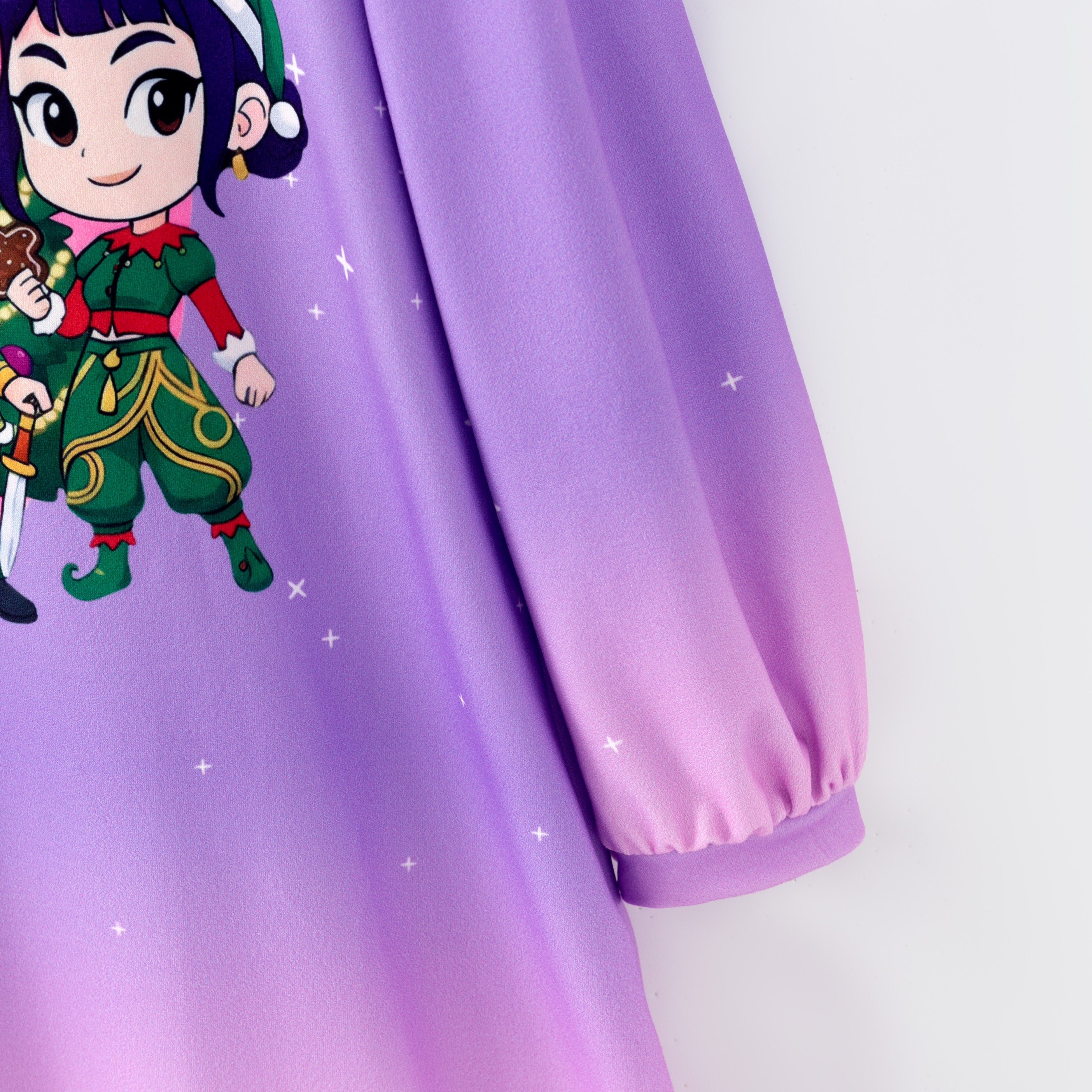 （Pre Order,Prepack Zone）Girls Christmas Movie Character Print Pajamas Dress（Mix Size）