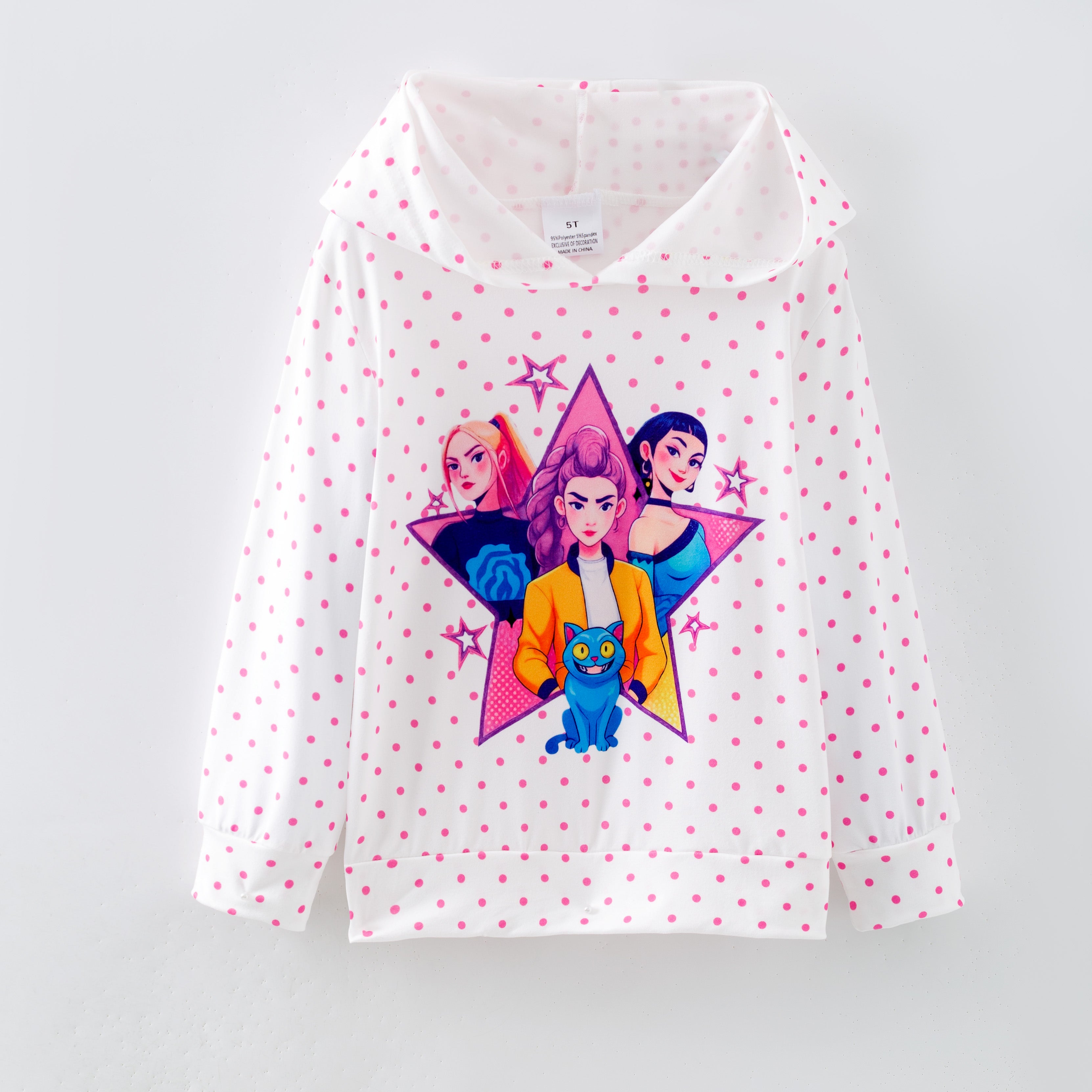 （Pre Order,Prepack Zone）Girls Movie Character Print Hoodie（Mix Size）