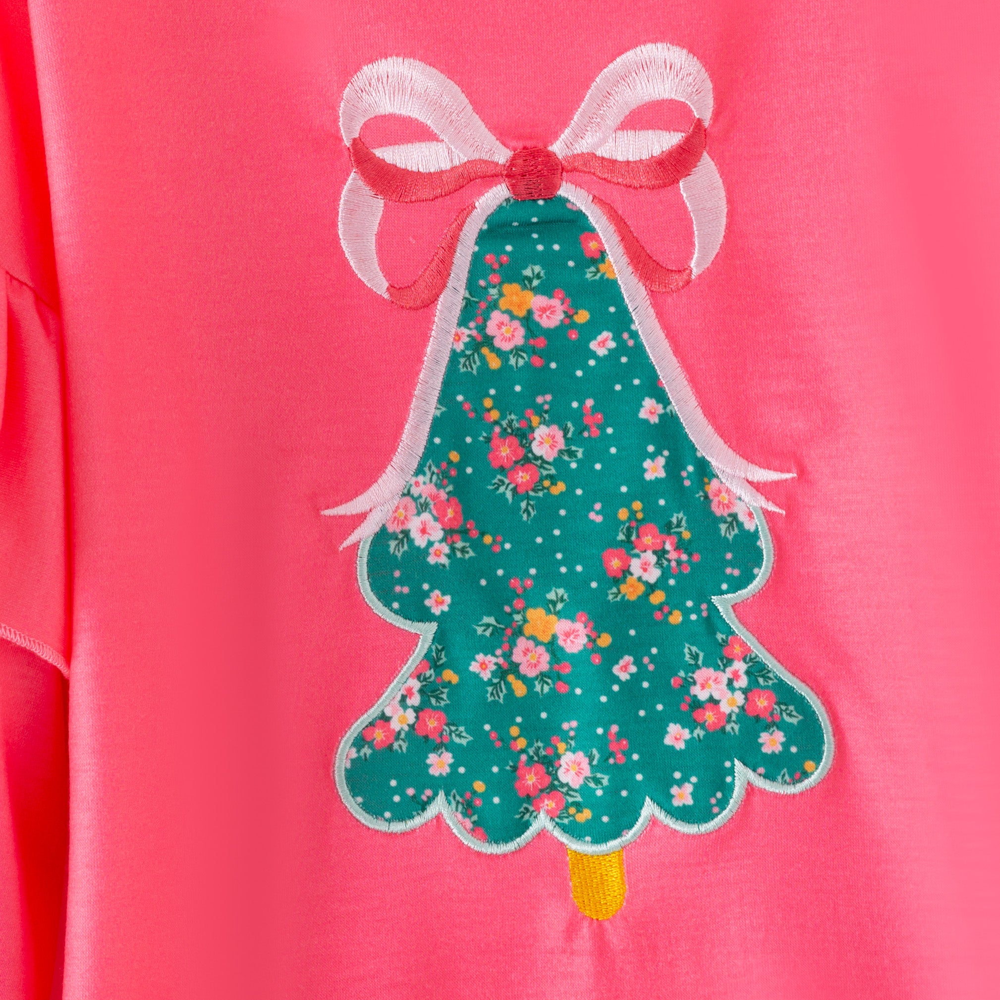 （Pre Order,Prepack Zone）Girls Christmas Tree Applique Set（Mix Size）