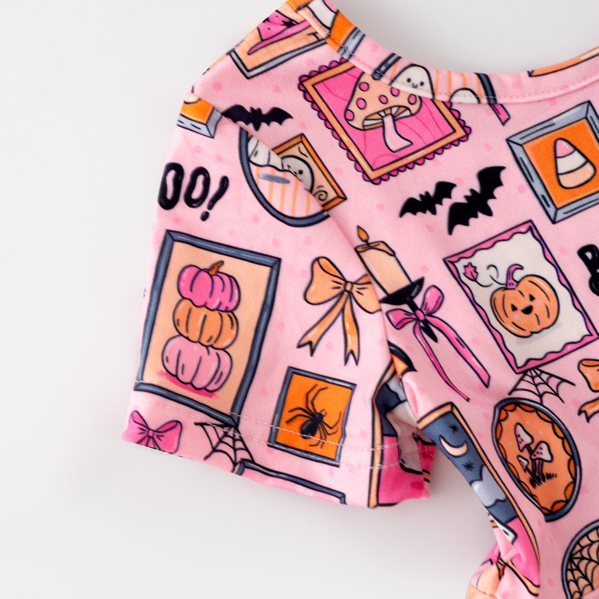 （Pre Order+Prepack Zone）Girls Halloween Ghost Print Dress（Mix Size）