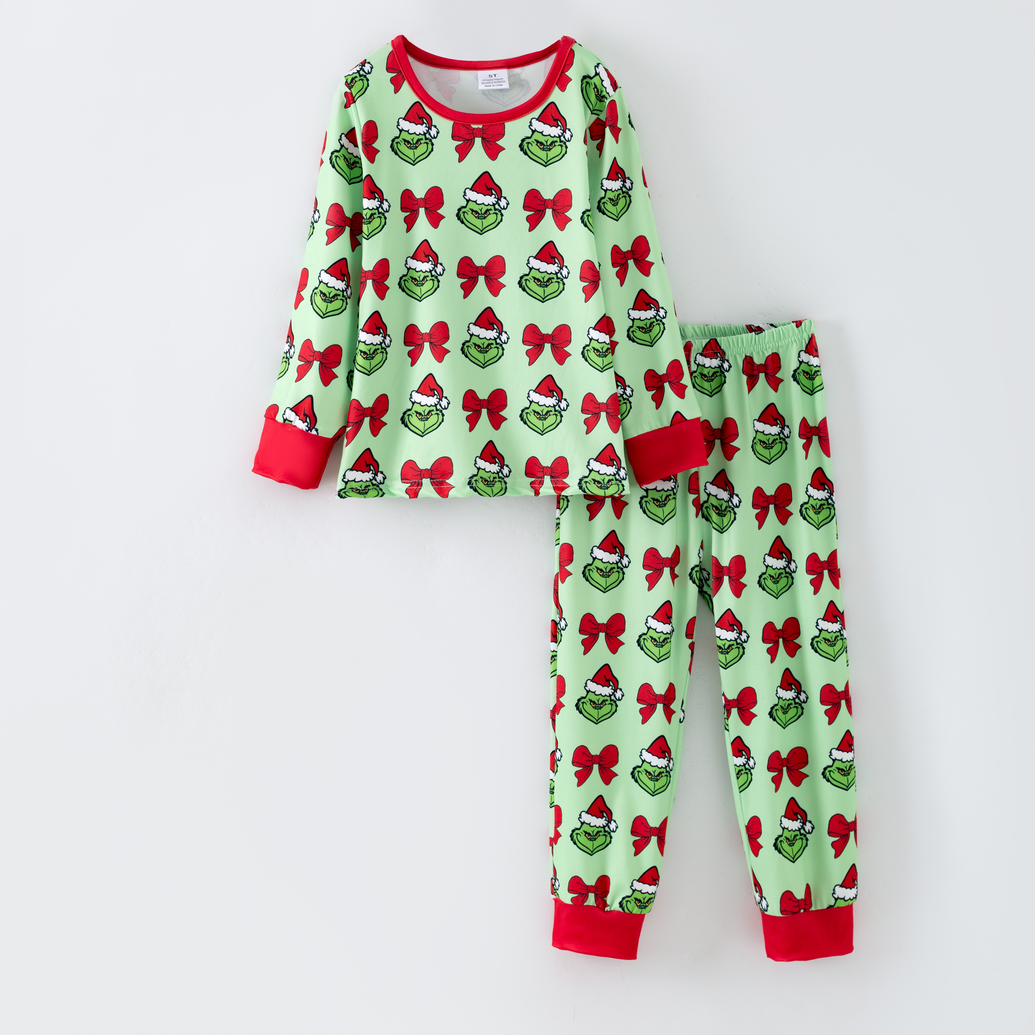 （Pre Order,Prepack Zone）Girls Christmas Cartoon Print Pajamas（Mix Size）