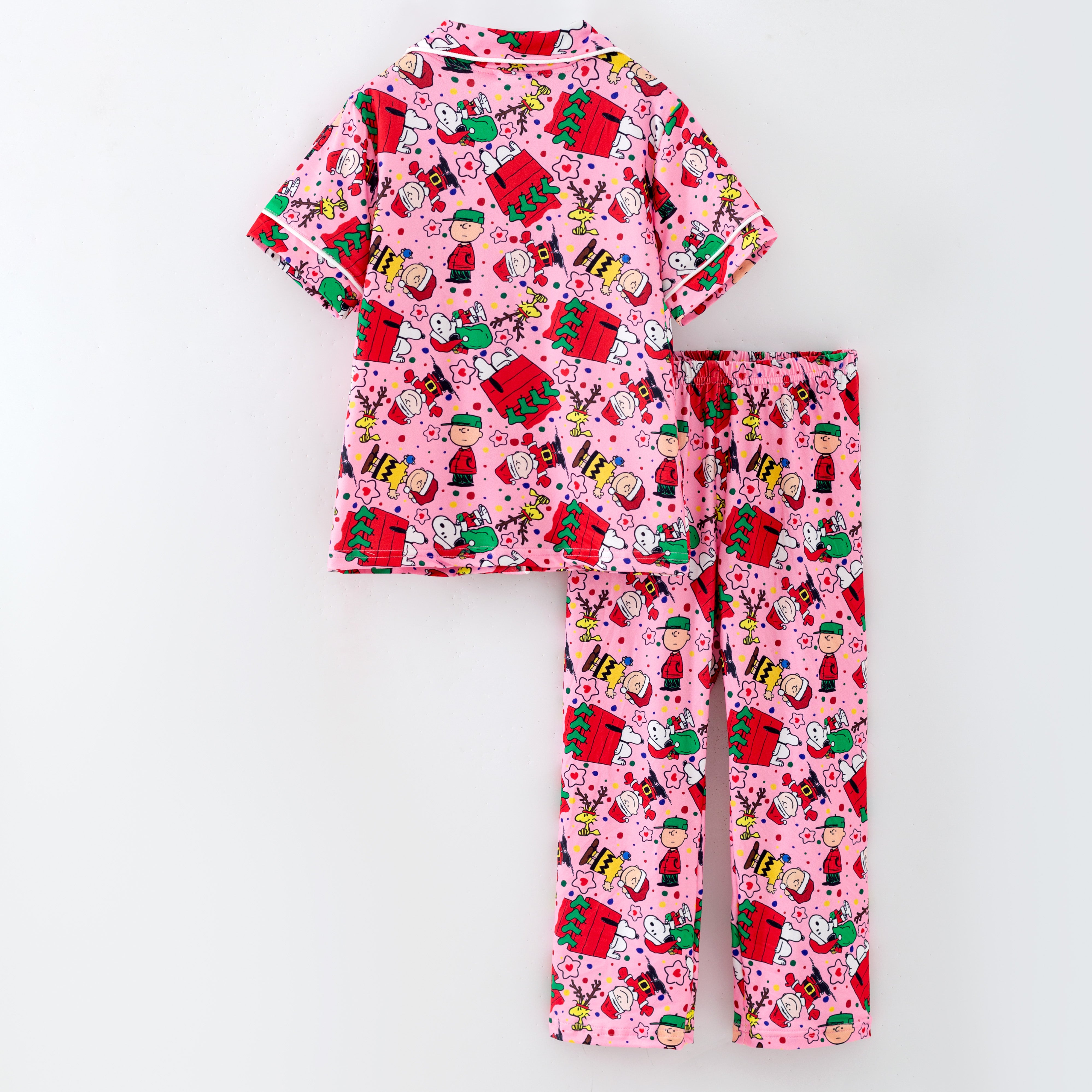 （Pre Order,Prepack Zone）Sisters Christmas Cartoon Print Pajamas&Romper（Mix Size）