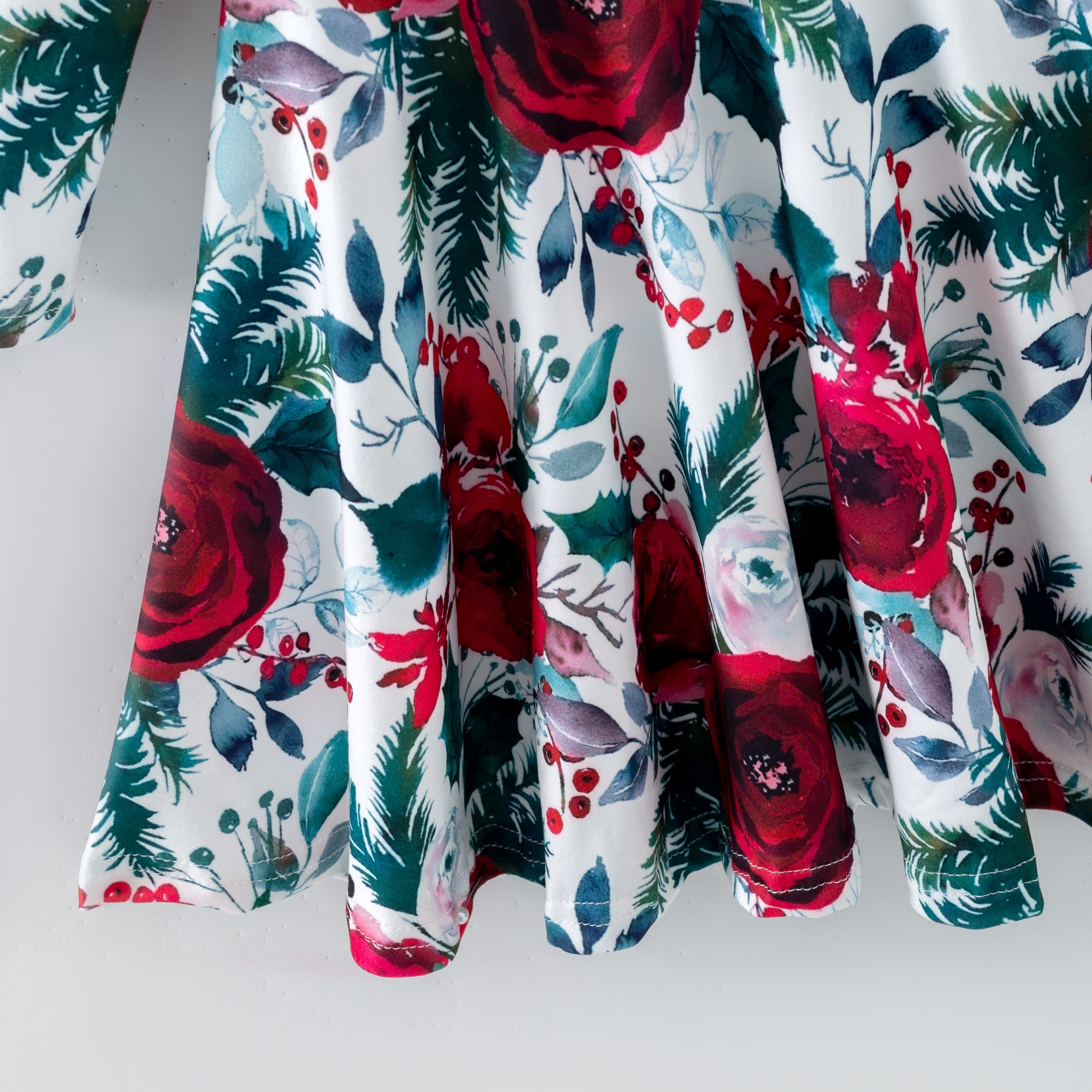 （Pre Order,Prepack Zone）Girls Fall&Winter Rose Print Dress（Mix Size）