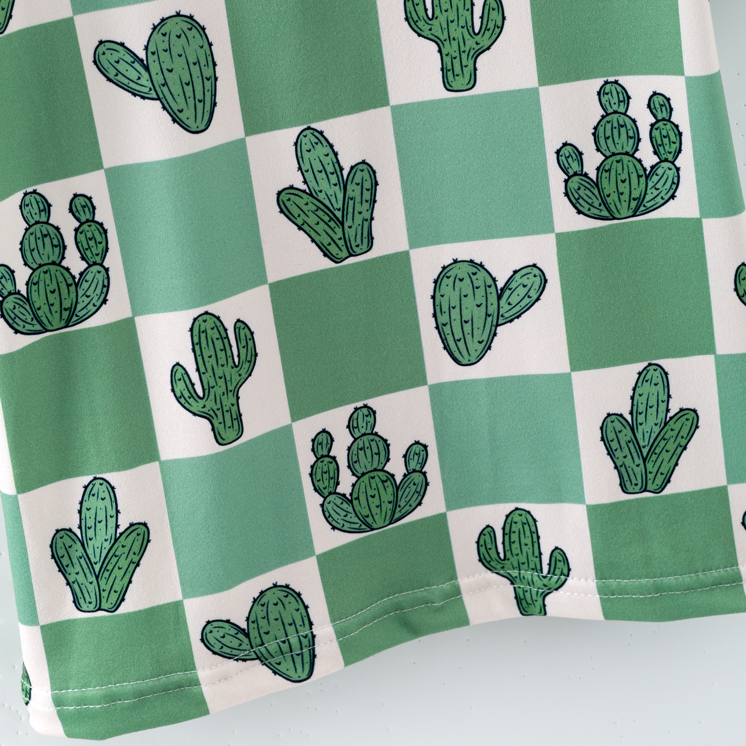 （Pre Order,Prepack Zone）Boys Spring Cactus Print Top&Romper