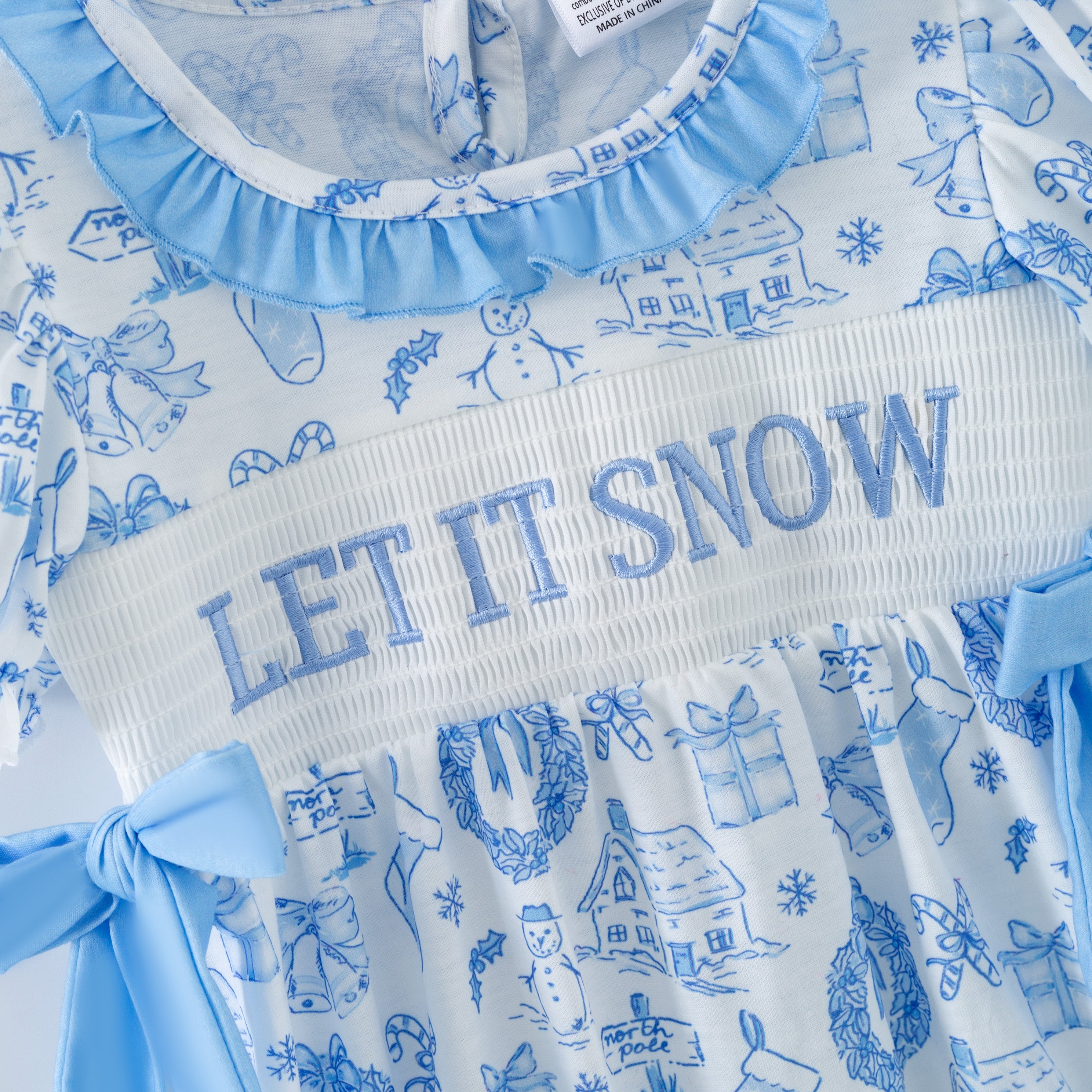 （Pre Order,Prepack Zone）Family Christmas Embroidery Dress&Romper（Mix Size）