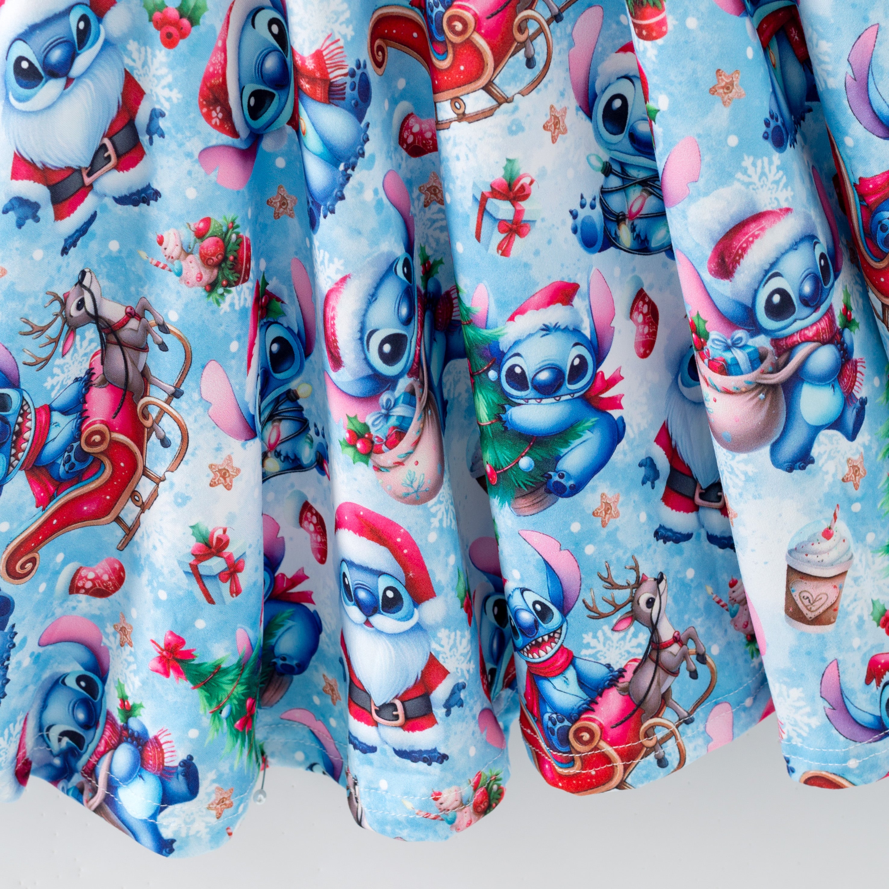 （Pre Order,Prepack Zone）Girls Christmas Cartoon Print Dress（Mix Size）