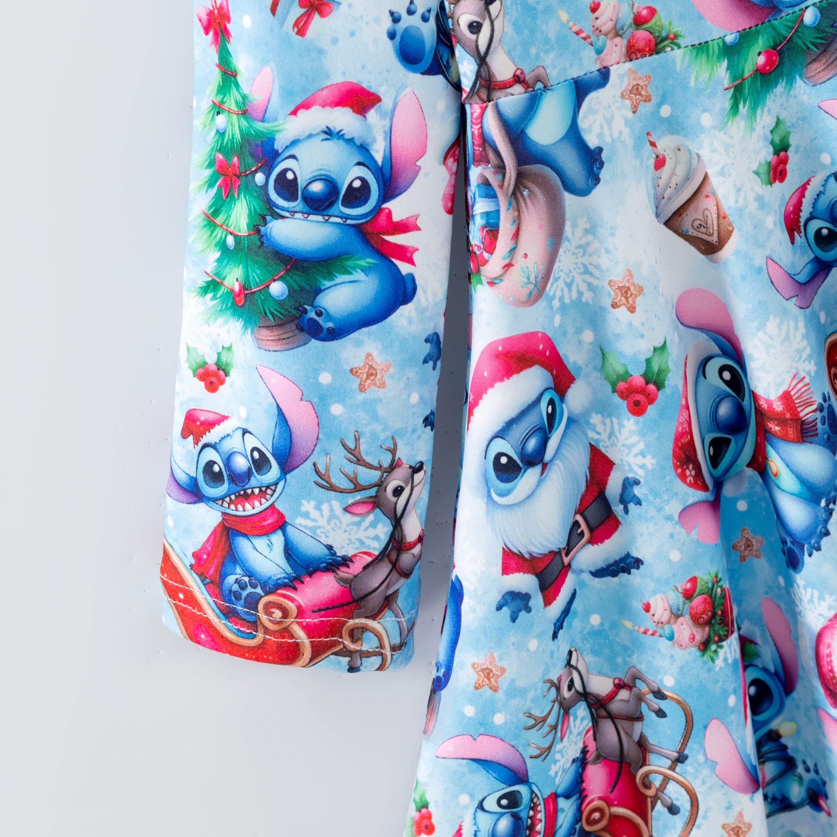 （Pre Order,Prepack Zone）Girls Christmas Cartoon Print Dress（Mix Size）