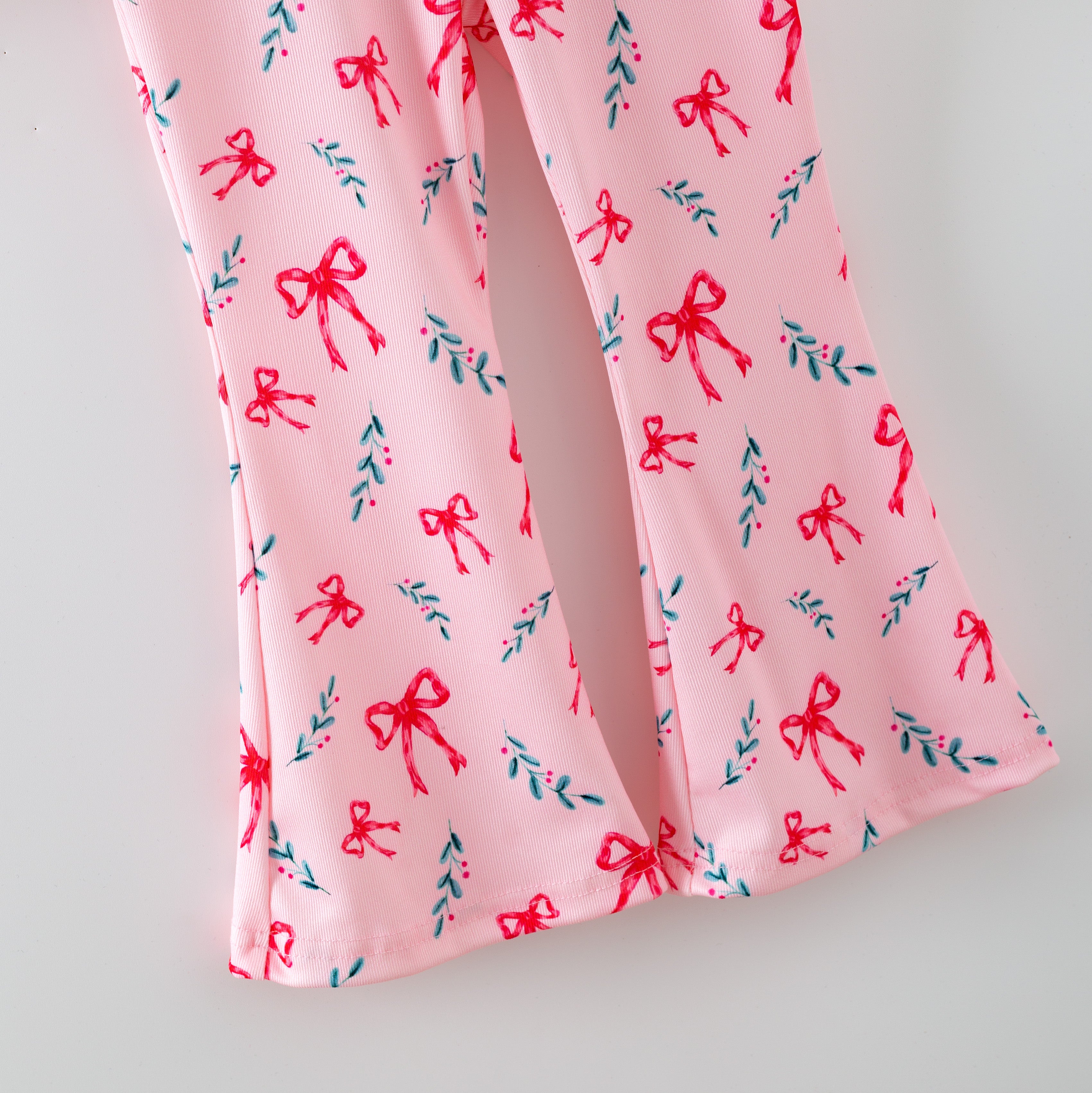 （Pre Order,Prepack Zone）Girls Christmas Bow Print Set（Mix Size）