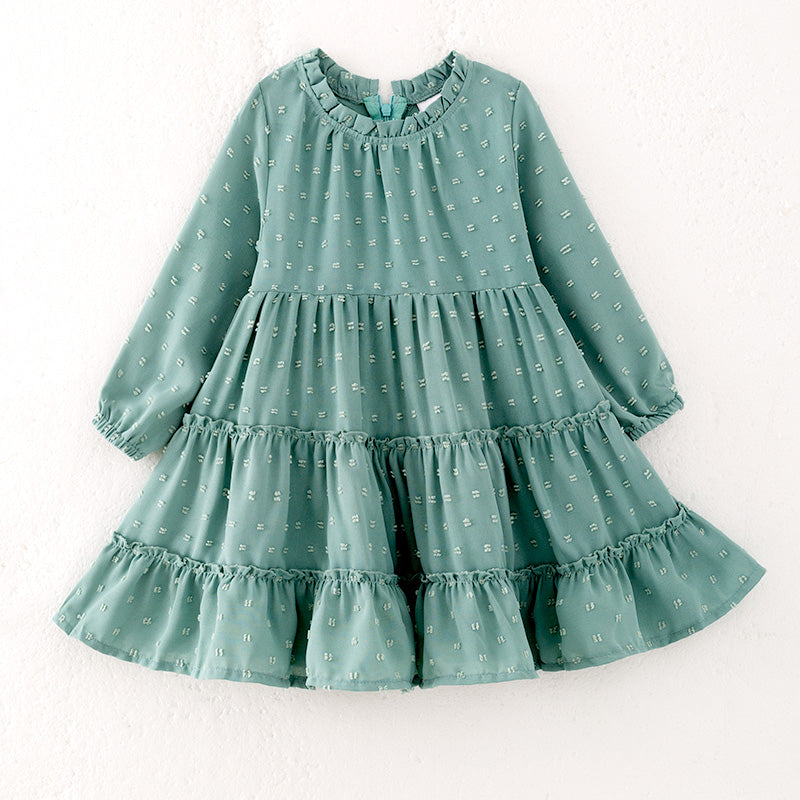 （In Stock）Mommy and Me Fall Swiss Dot Dress