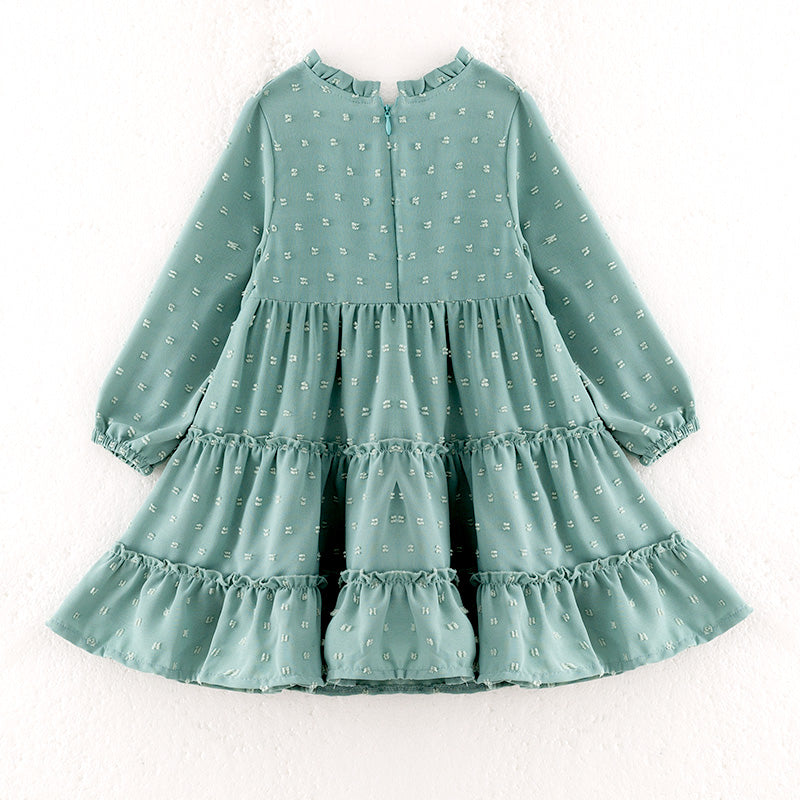 （In Stock）Mommy and Me Fall Swiss Dot Dress