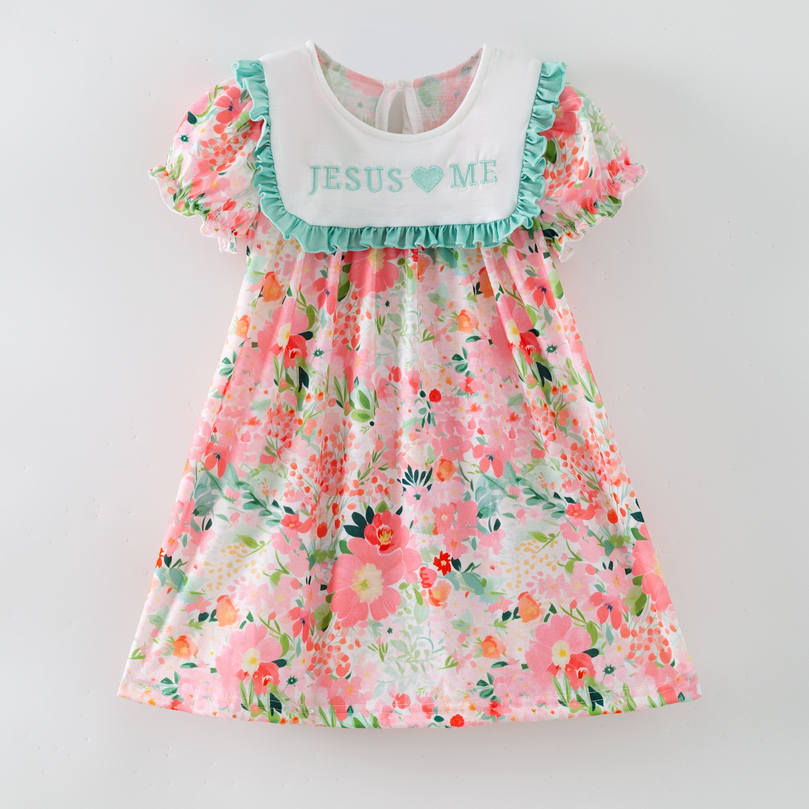 （Pre Order,Prepack Zone）Girls JESUS♥ME Embroidery Dress（Mix Size）