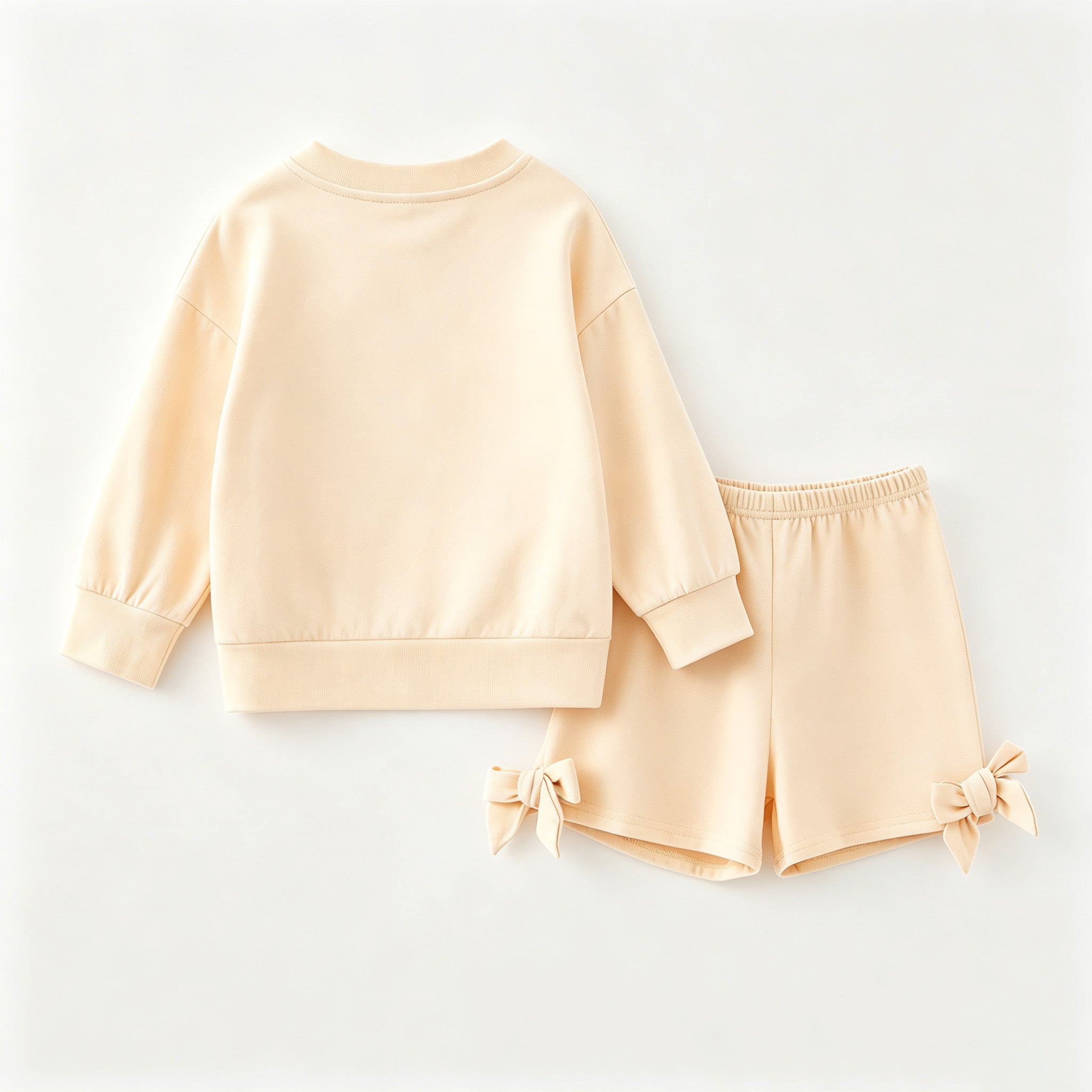 （In Stock）Girls Pumpkin Applique Cotton Shorts Set