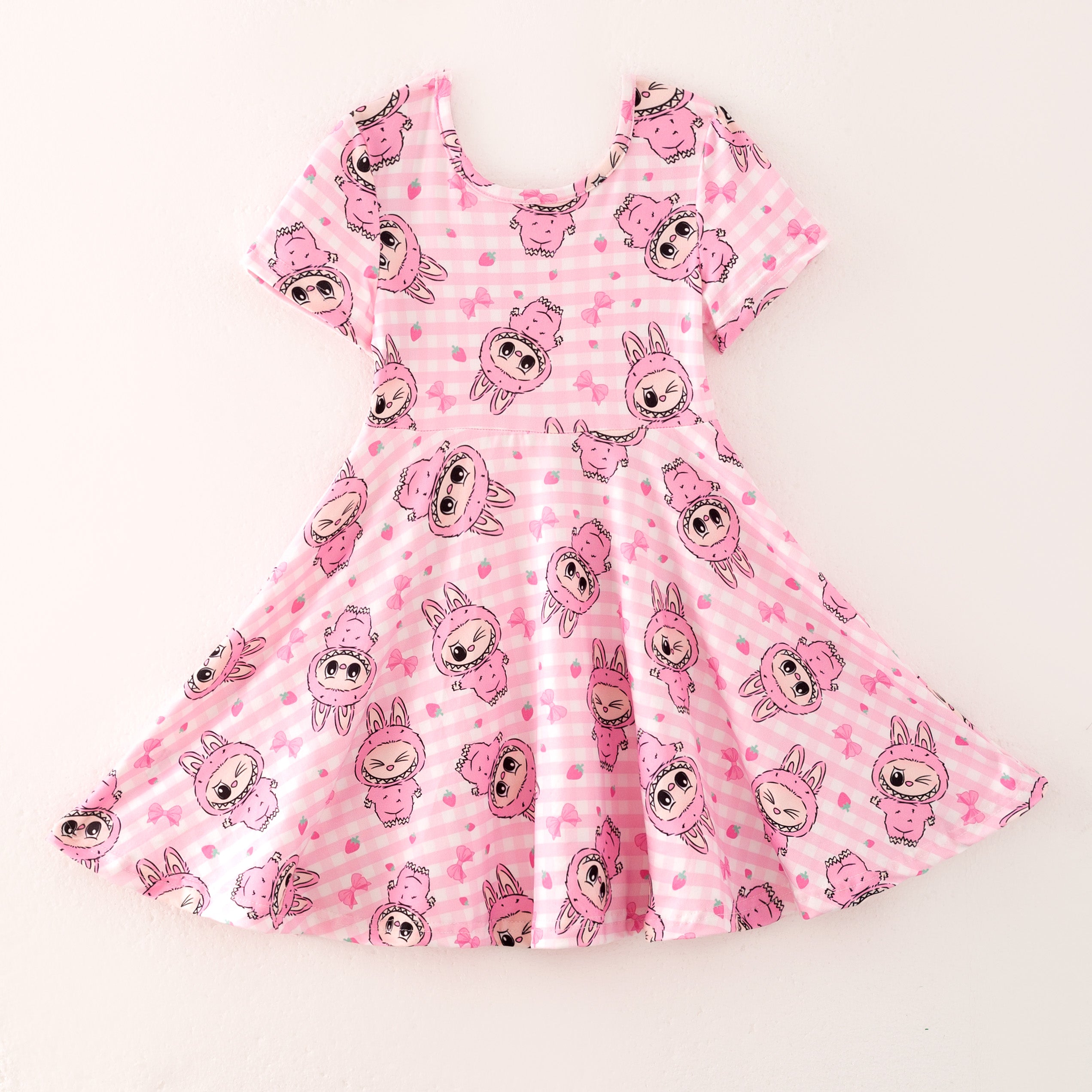 （Prepack Zone）Girls Summer Cartoon Print Dress
