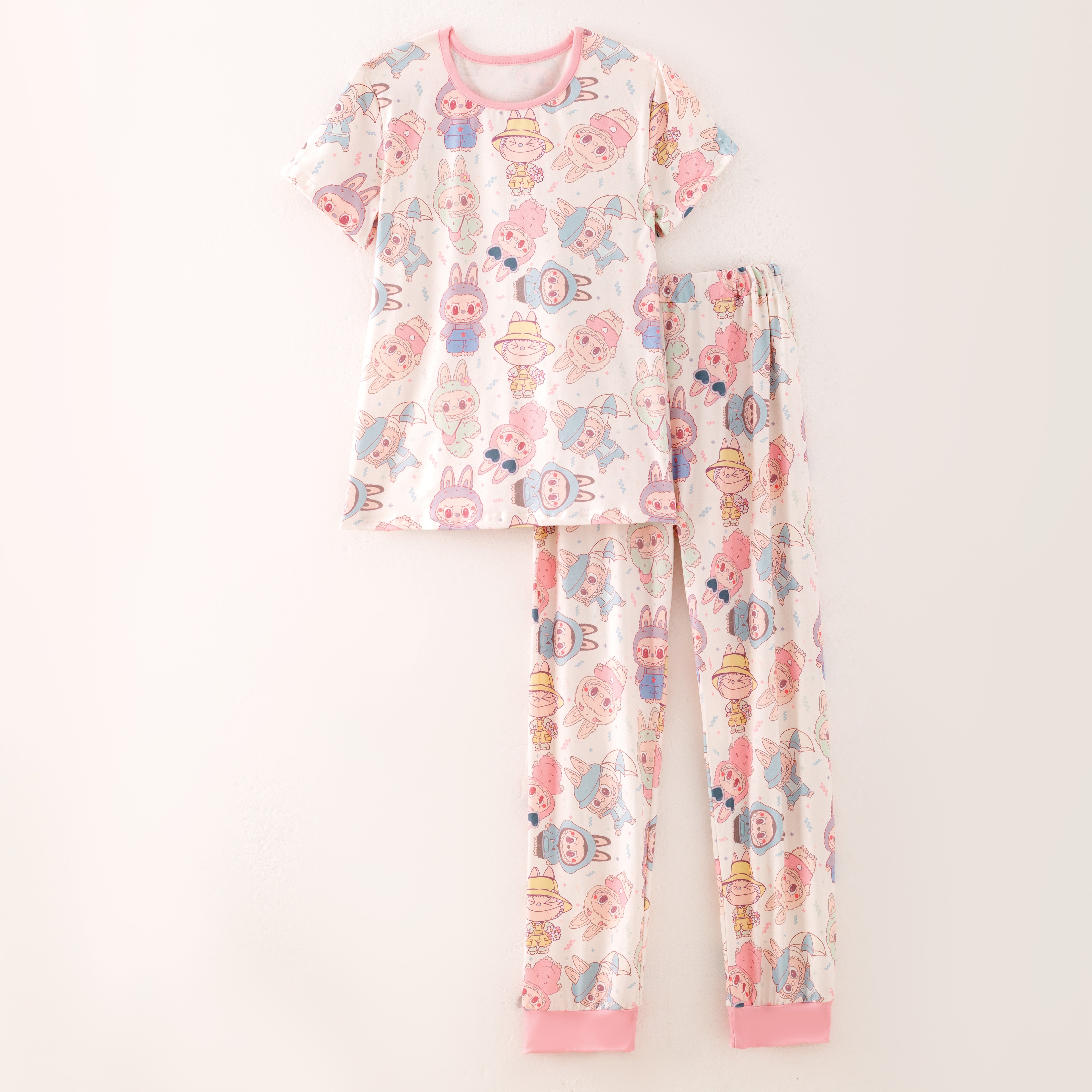 （Pre Order）Siblings Summer Cartoon Print Top＆Pajamas