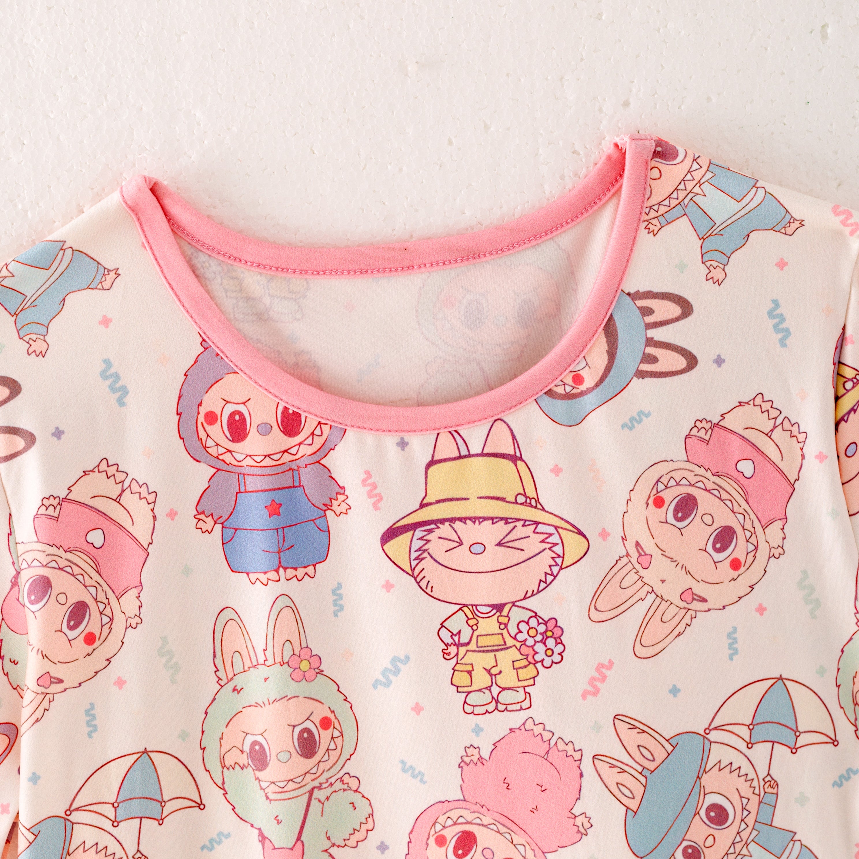 （Pre Order）Siblings Summer Cartoon Print Top＆Pajamas