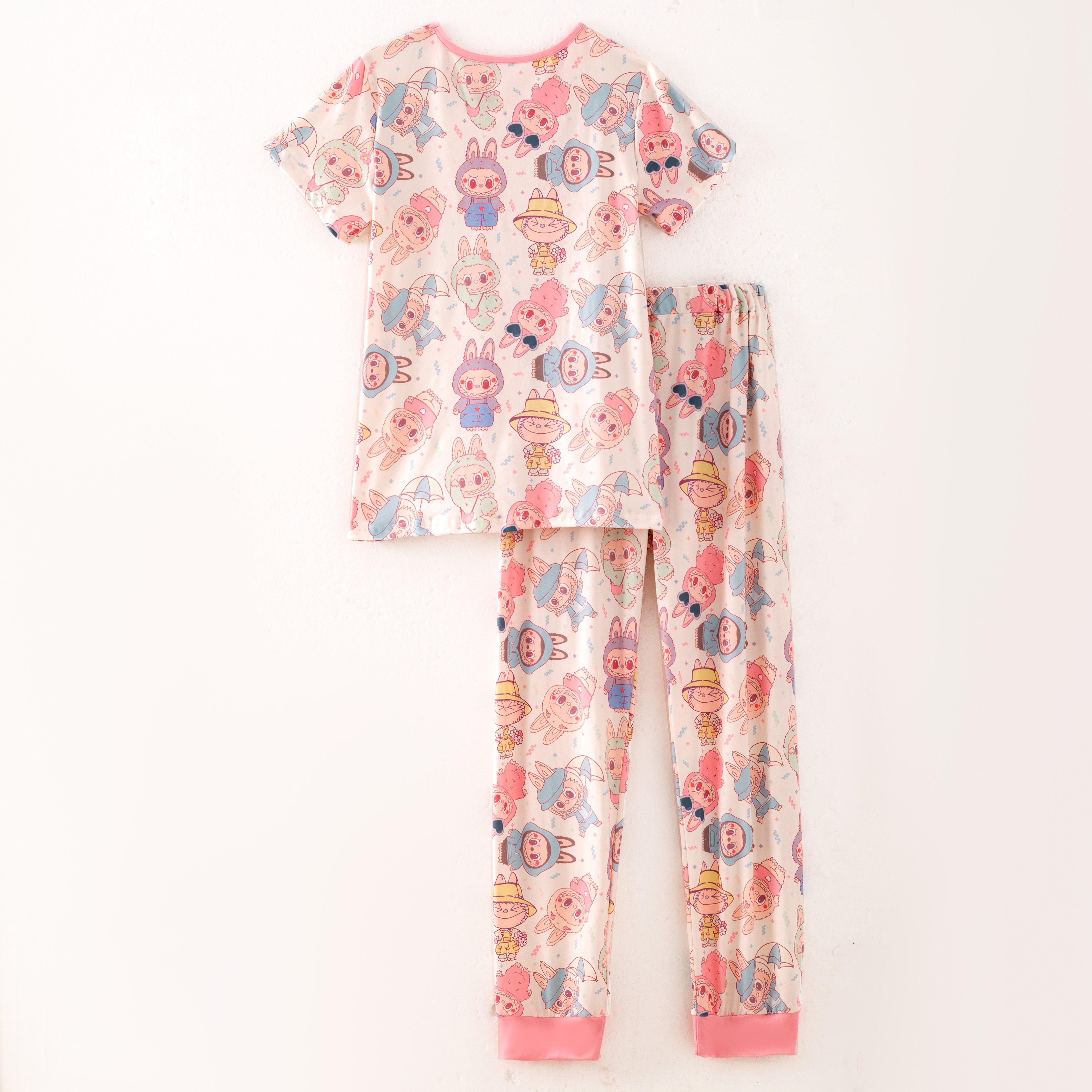 （Pre Order）Siblings Summer Cartoon Print Top＆Pajamas