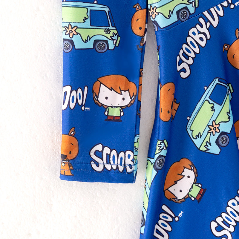 （In Stock）Girls Fall Cartoon Print Long Sleeves Dress