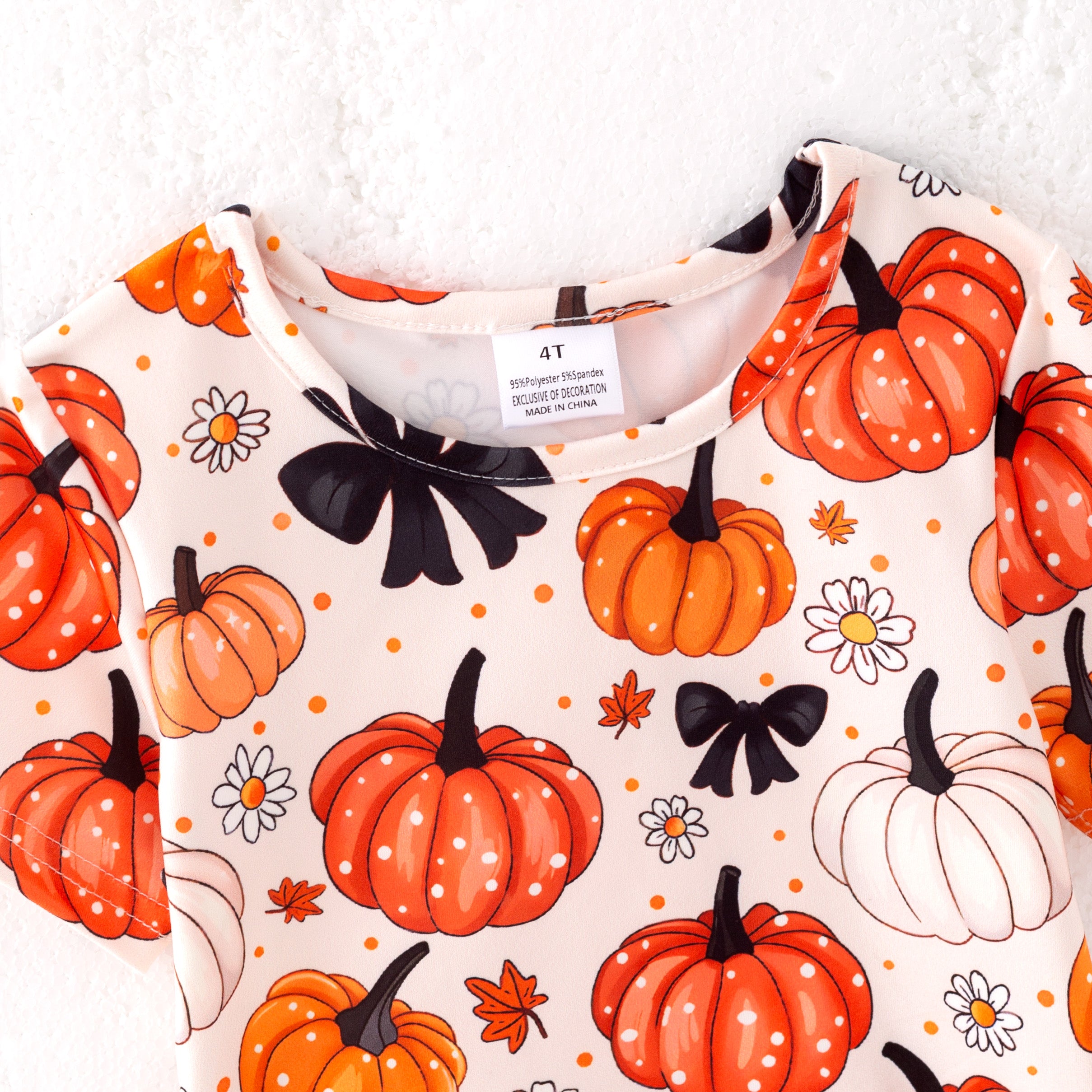 （Pre Order）Girls Halloween Cartoon Print Skort Set