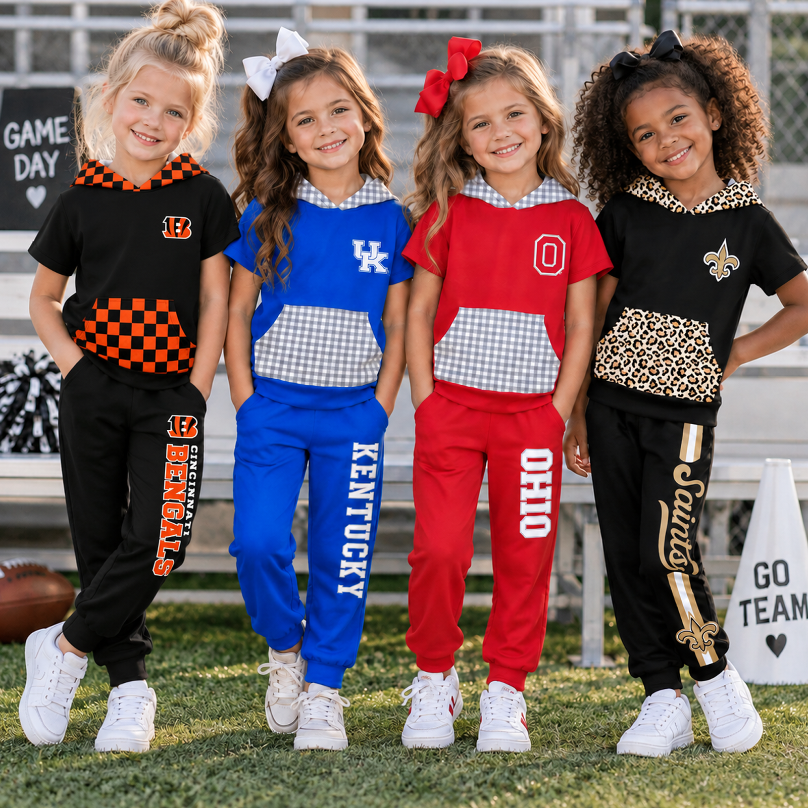 （Weekly Pre-Order）Girls Football Print Hoodie Set（Ends 9.20）