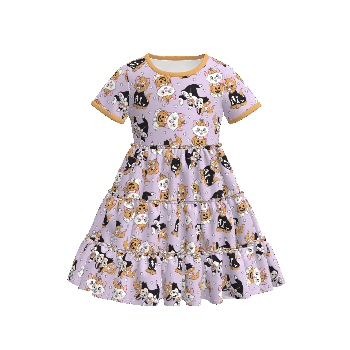 （Pre Order）Family Halloween Cartoon Print Dress,Set＆Romper