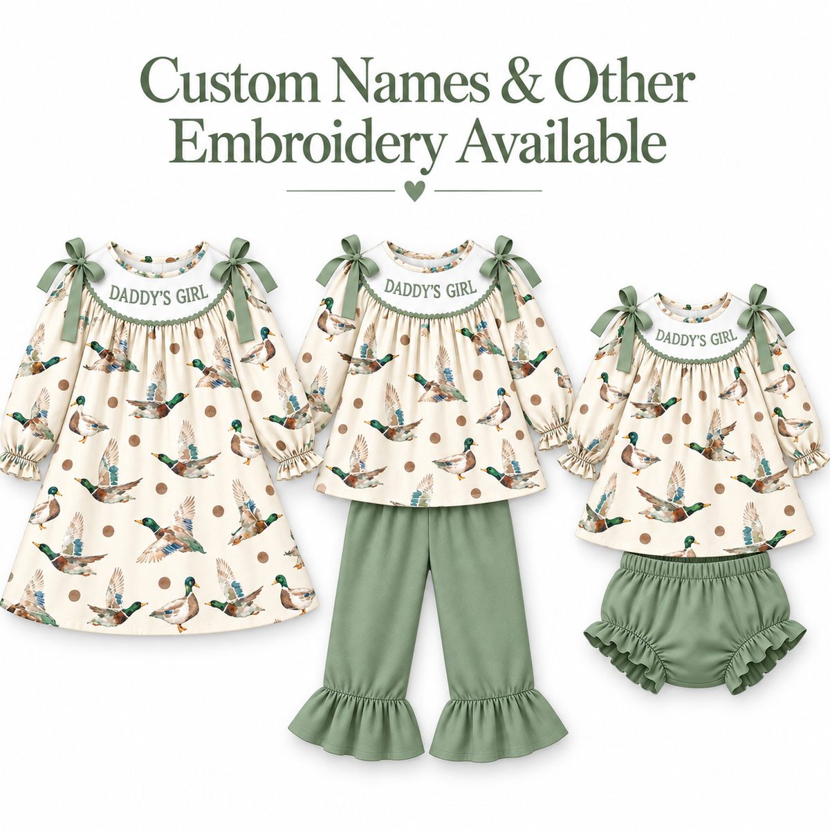 （Weekly Pre-Order）Sisters Spring&Summer DADDYS GIRL Embroidery Smocked Dress,Set&Romper（Ends 11.1）