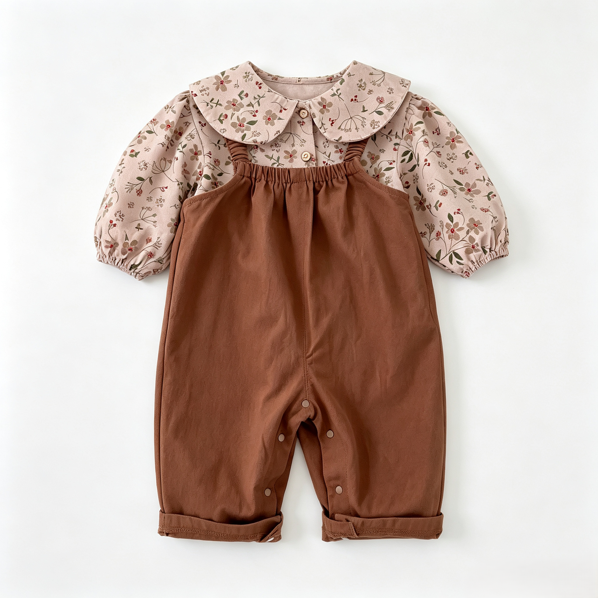 （Pre Order 2 Weeks）Toddler Girls Floral Print Top Backless Pants Set