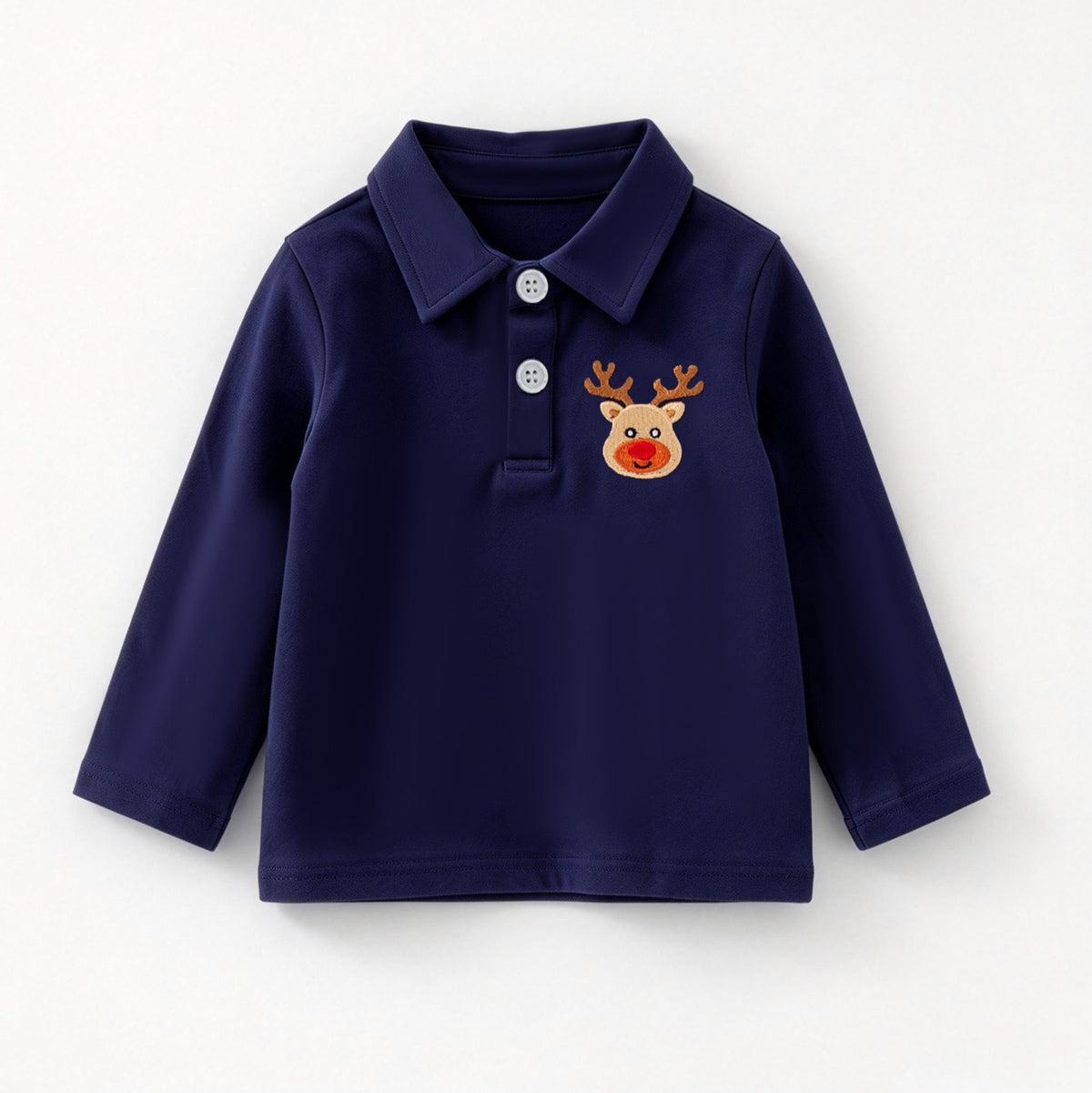 （In Stock）Boys Christmas Embroidery Top