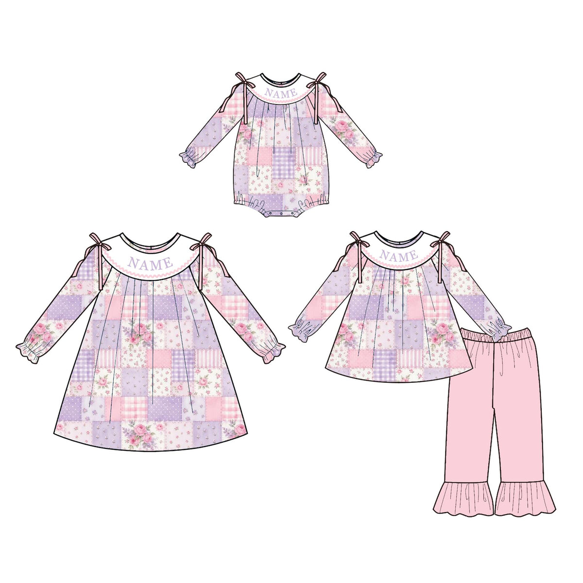 （Weekly Pre-Order）Sisters Spring&Summer MAMAS GIRL Embroidery Smocked Dress,Set&Romper（Ends 10.28）