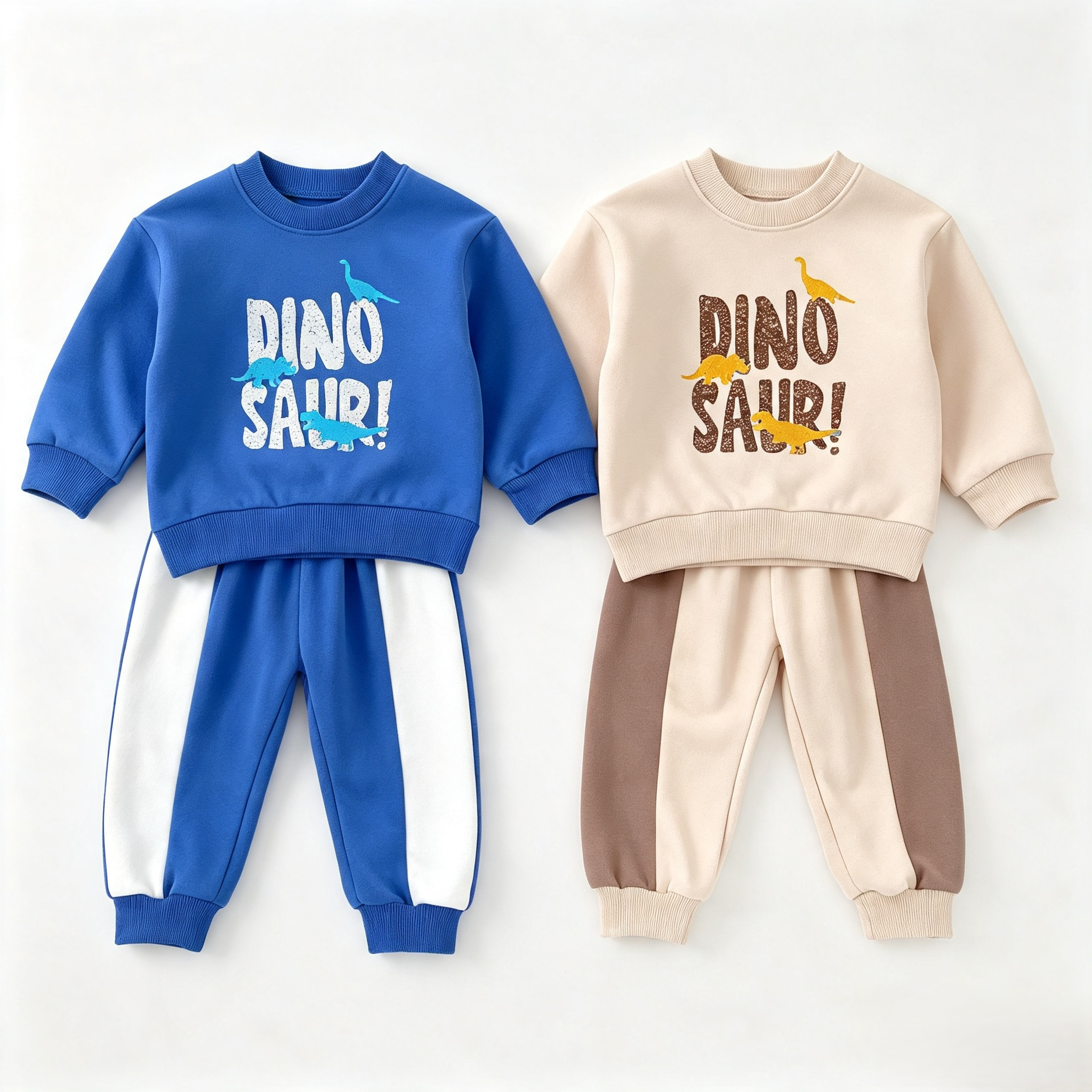 （Pre Order 2 Weeks）Boys Fall Dino Print Sweatshirt Set