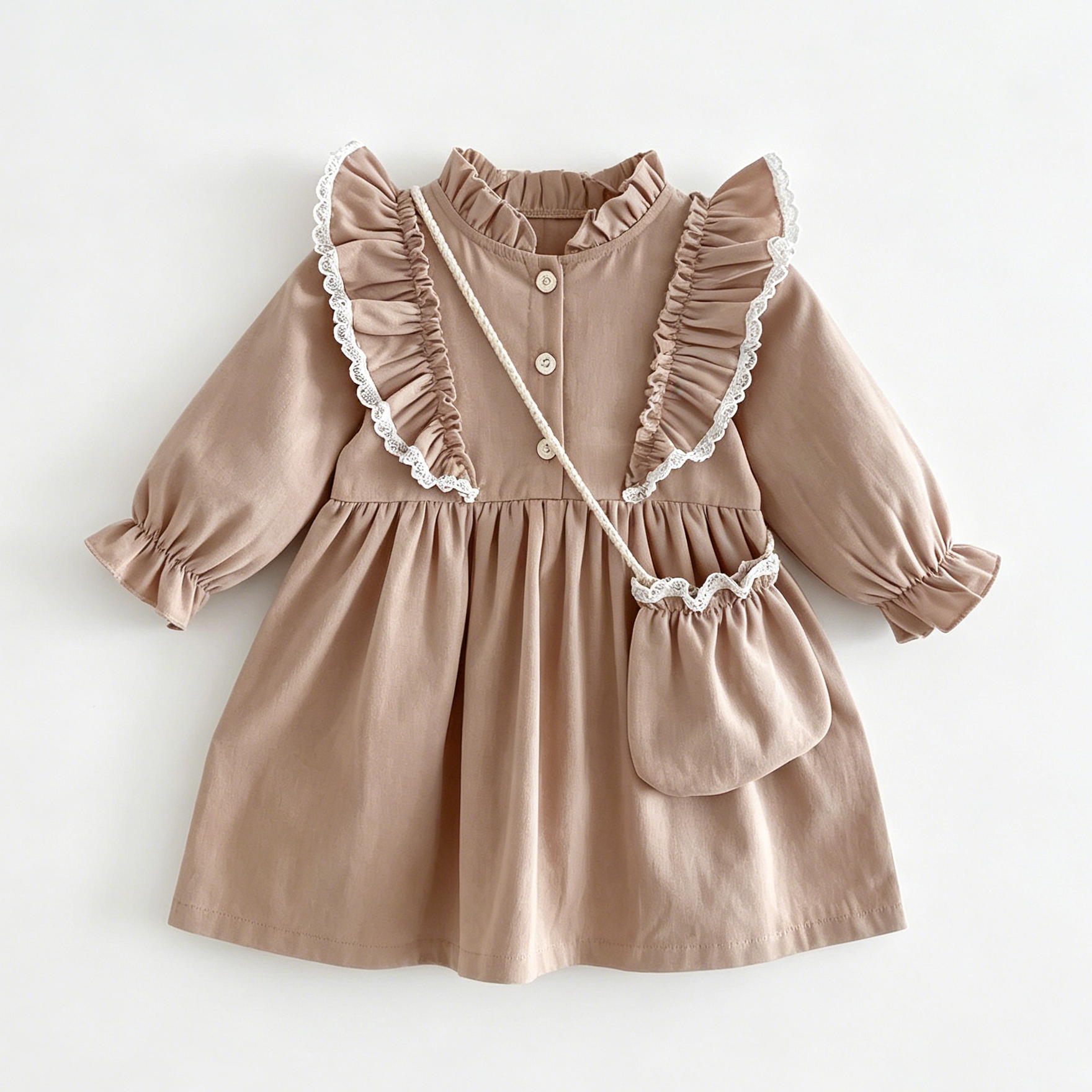 （In Production）Girls Fall Ruffle Lace Dress