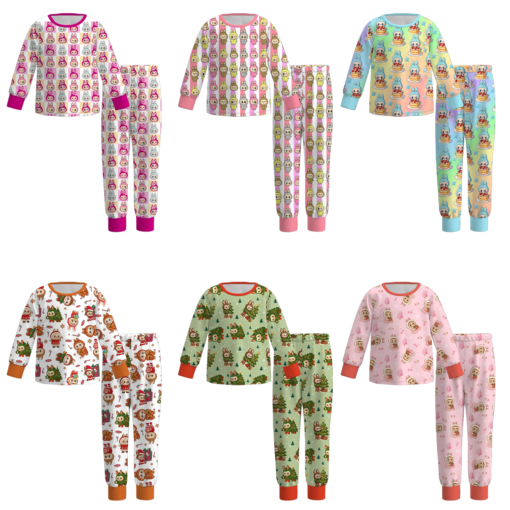 （Pre Order）Girls Christmas LBB Print Pajamas