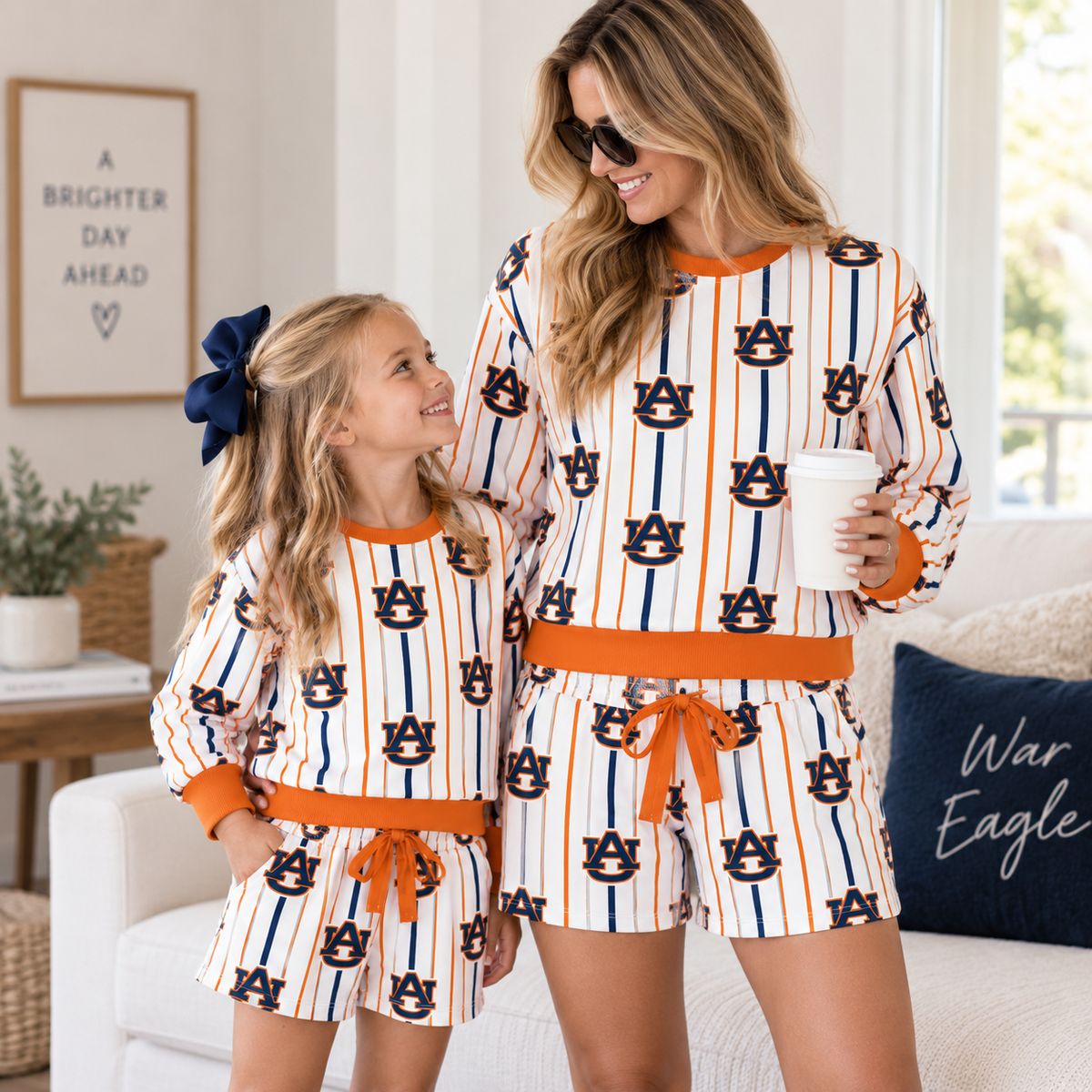 （Weekly Pre-Order）Mommy&Me Football Print Shorts Set（Ends 9.20）