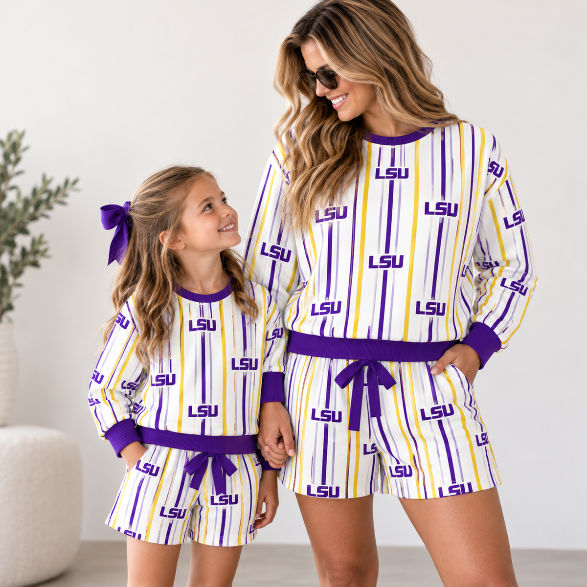 （Weekly Pre-Order）Mommy&Me Football Print Shorts Set（Ends 9.20）