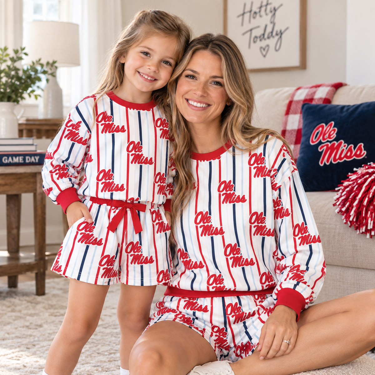 （Weekly Pre-Order）Mommy&Me Football Print Shorts Set（Ends 9.20）