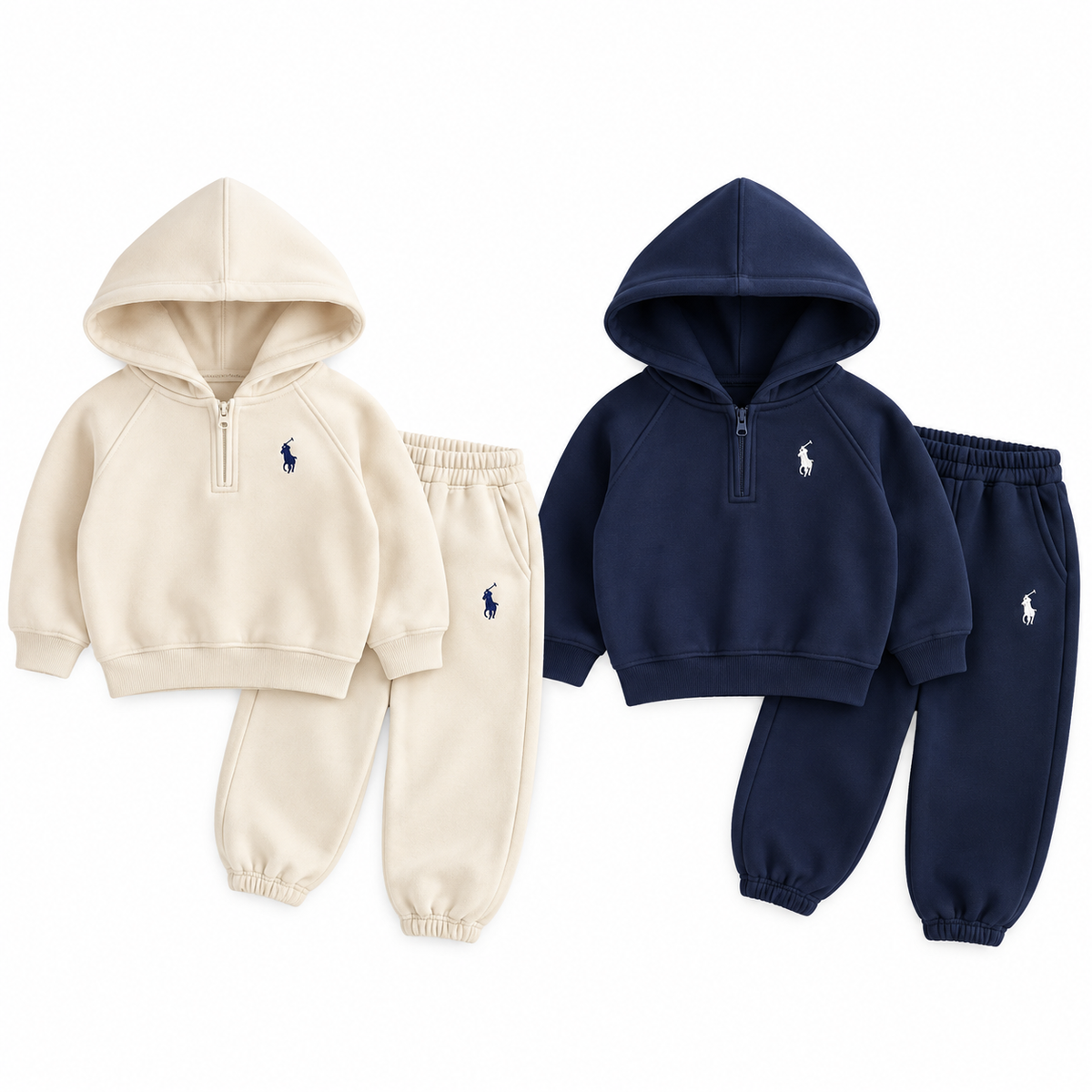 （Pre Order 2 Weeks）Kids Half-Zip Hoodie & Jogger Set