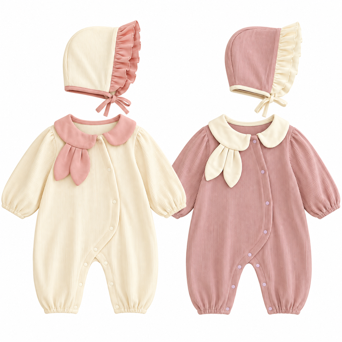 （Pre Order 2 Weeks）Toddler Girls Fall Bunny Ear Romper