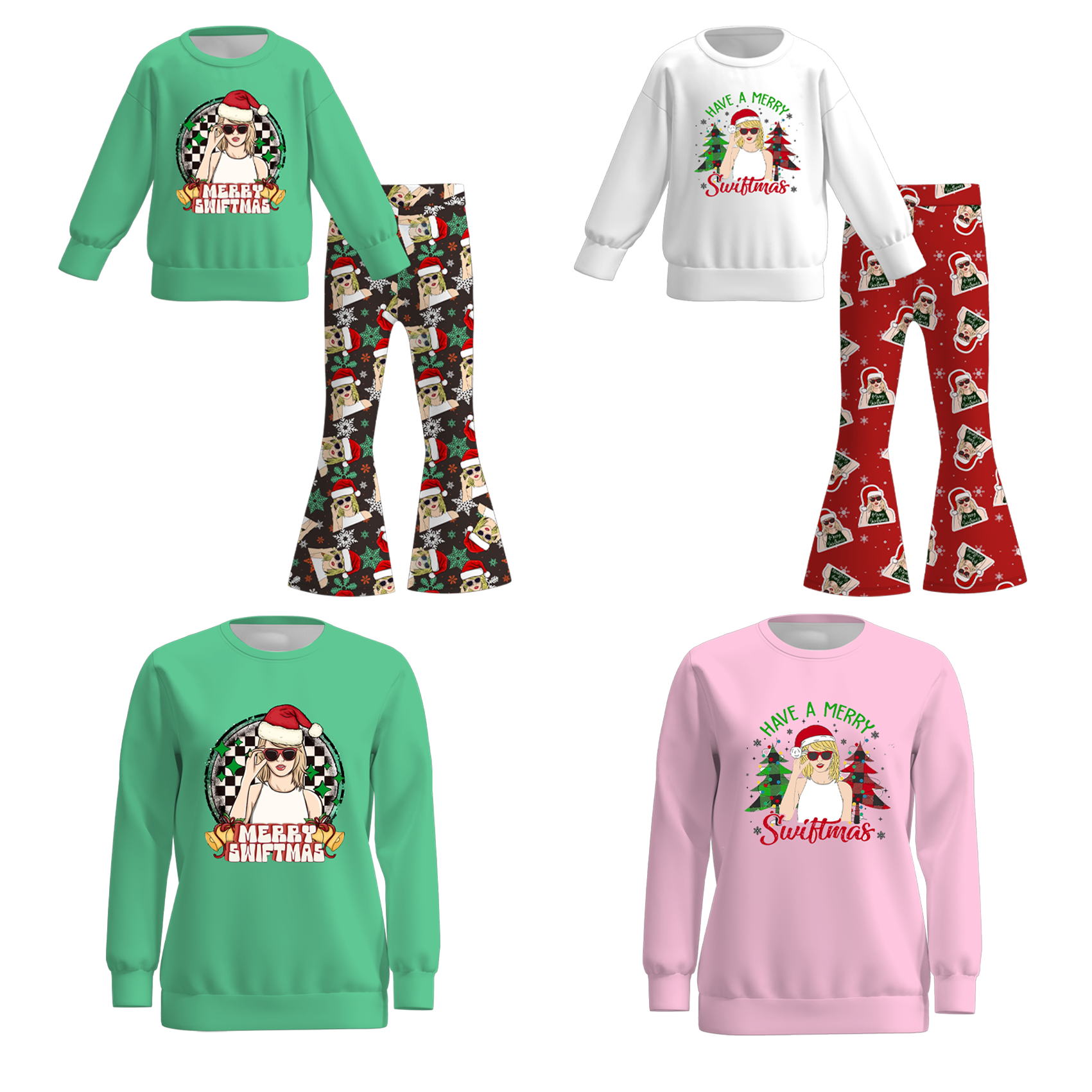 （Pre Order）Family Christmas TS Print Sweatshirt&Set