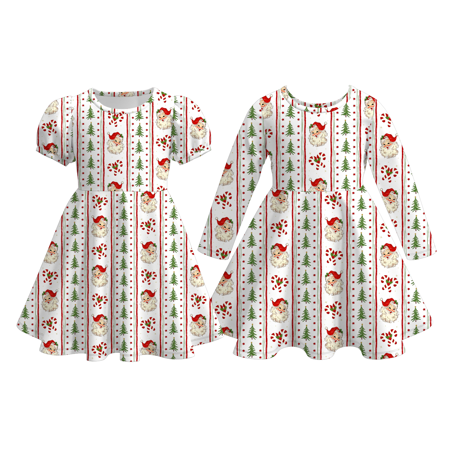 （Pre Order）Girls Christmas Print Dress