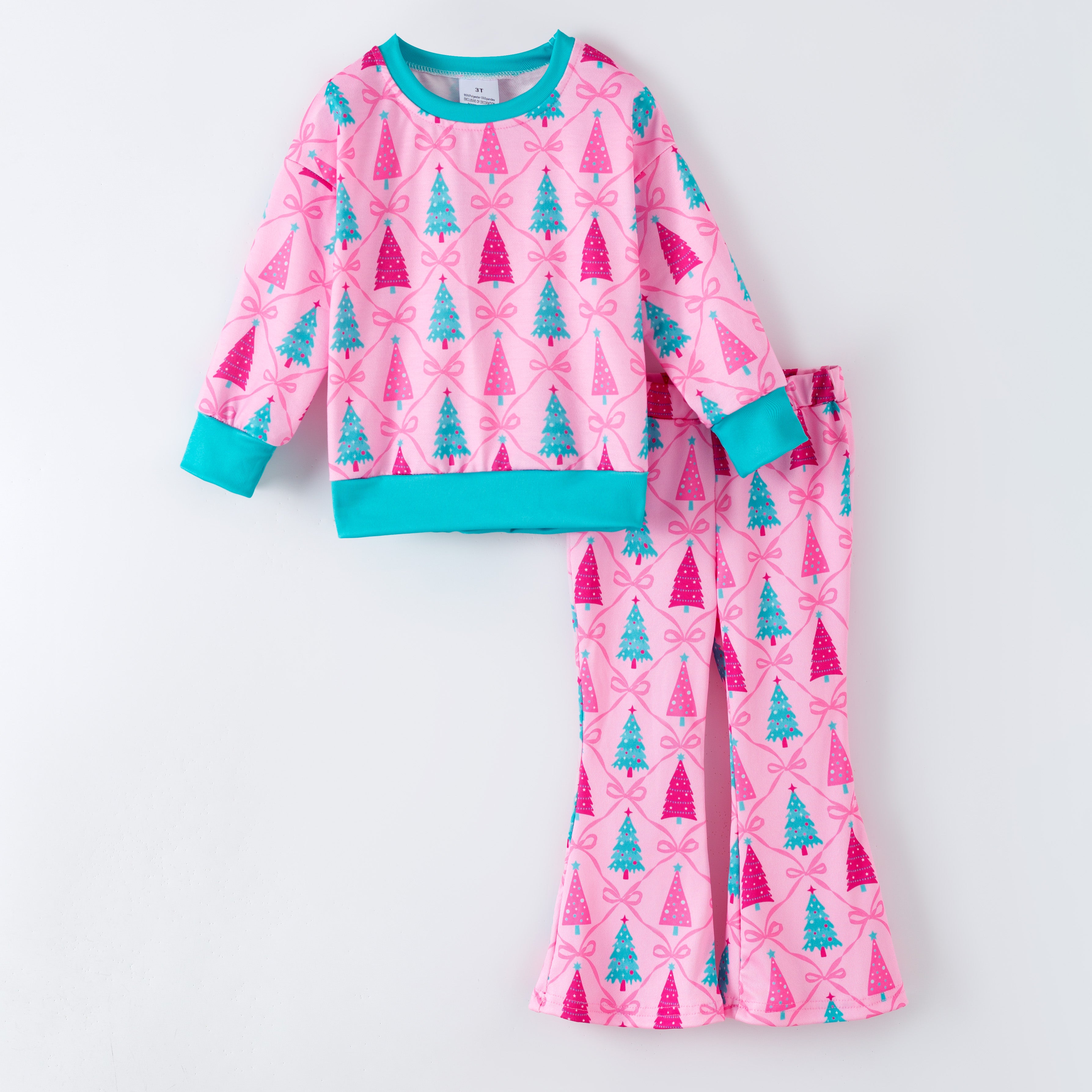 （Pre Order,Prepack Zone）Girls Christmas Print Set（Mix Size）