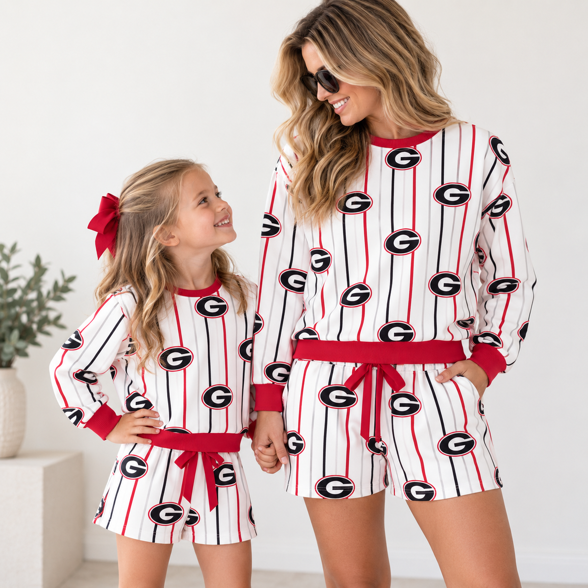 （Weekly Pre-Order）Mommy&Me Football Print Shorts Set（Ends 9.20）