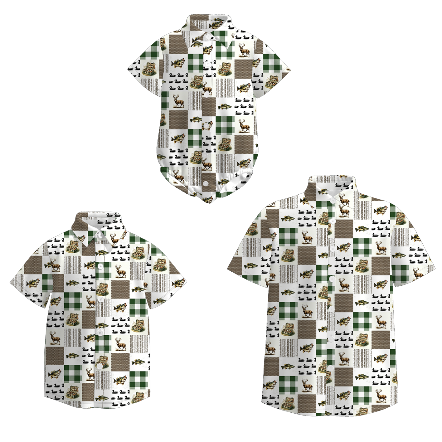 （Pre Order）Family Fall Animal Print Shirt&Romper