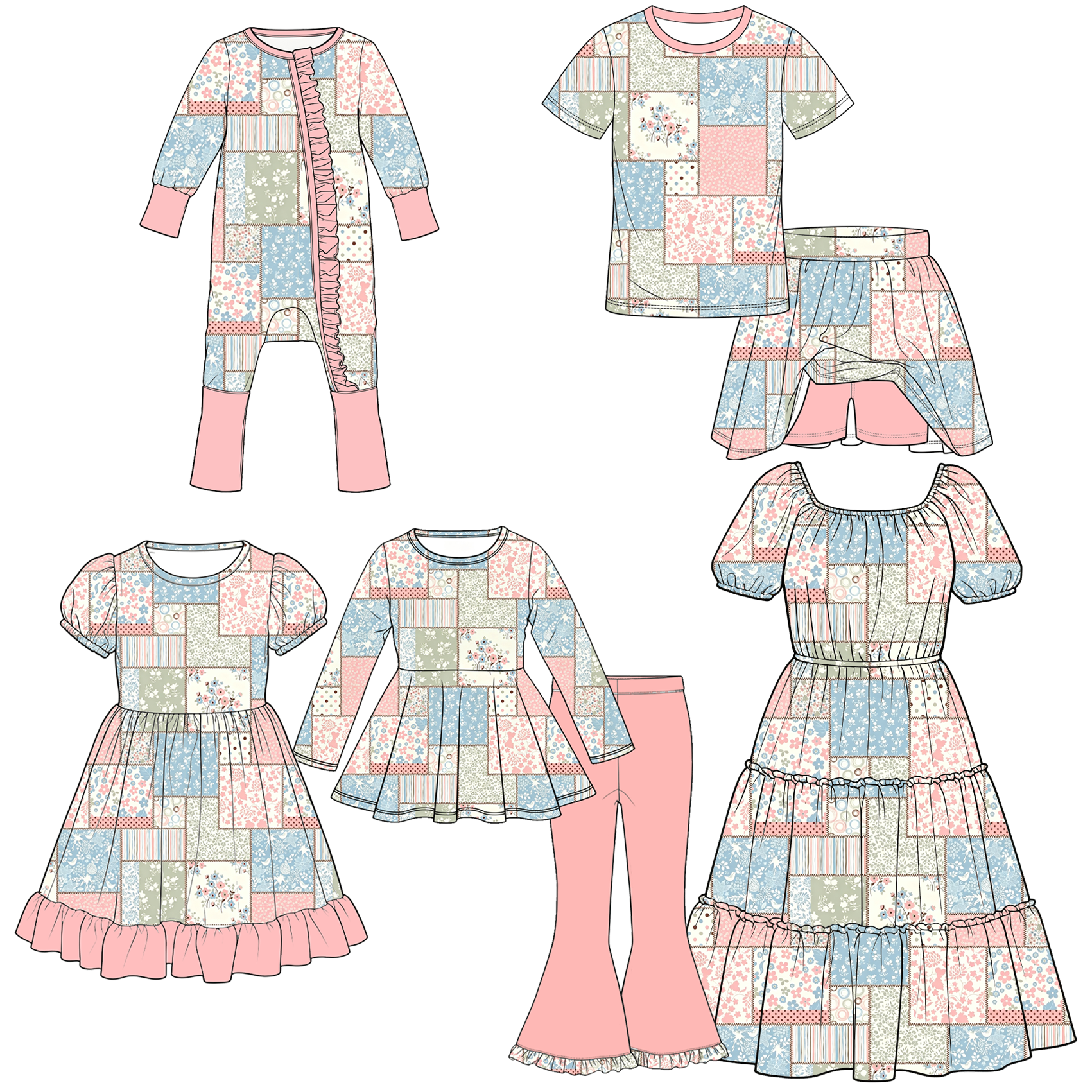 （Weekly Pre-Order）Family Fall Floral Print Dress,Set&Romper（Ends 9.20）