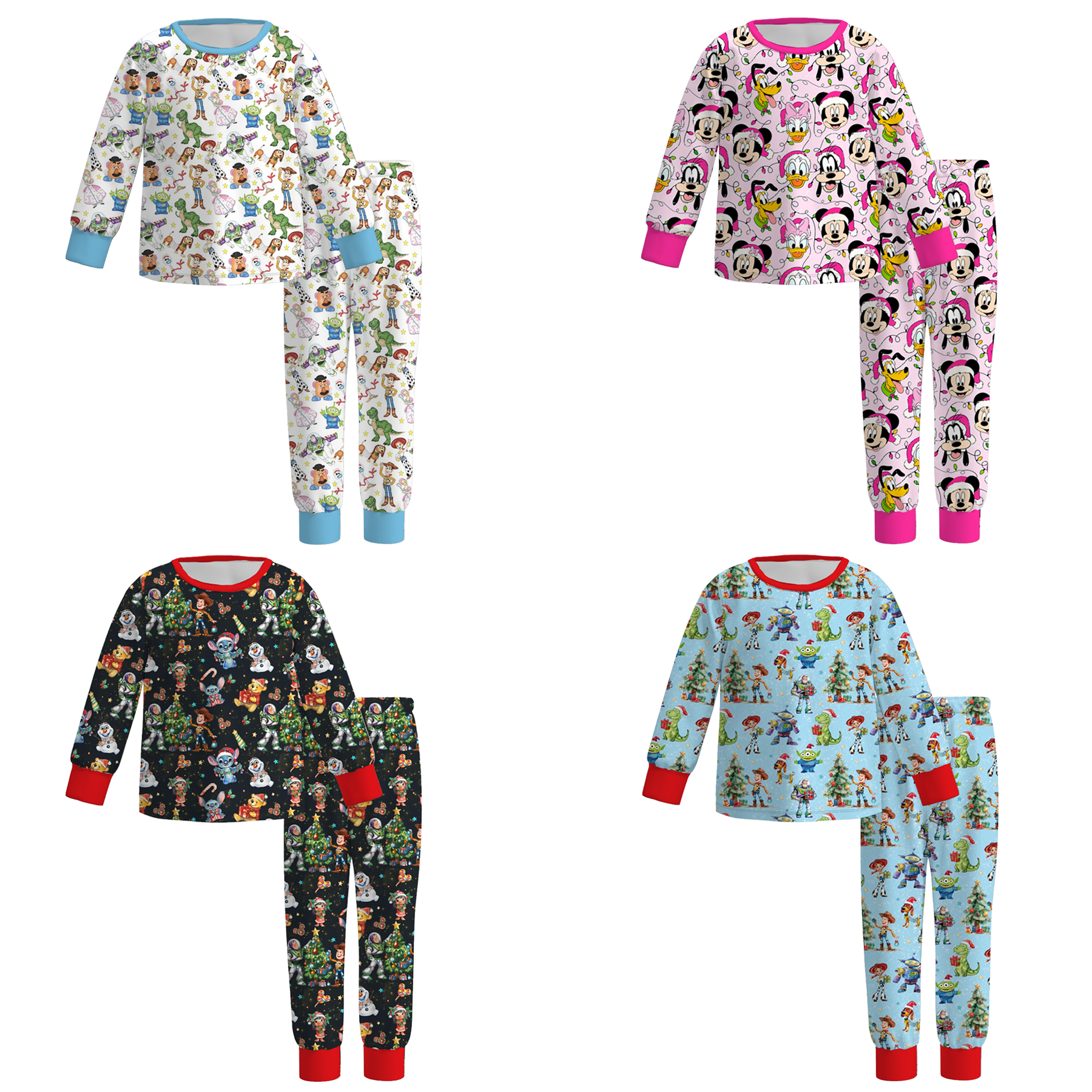 （Pre Order）Girls Christmas Magical World Print Pajamas