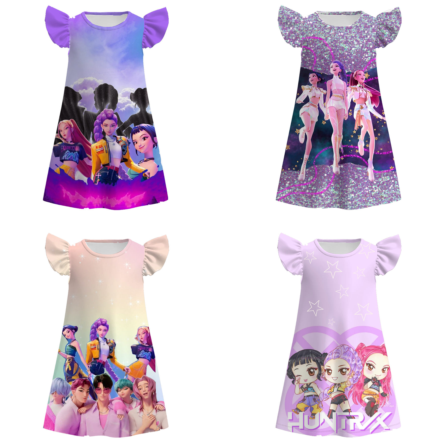 （Pre Order）Girls Movie Character Print Pajamas