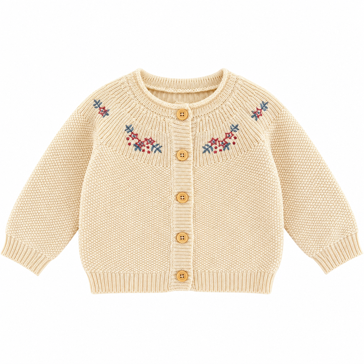 （Pre Order 2 Weeks）Kids Fall Embroidery Sweater Cardigan