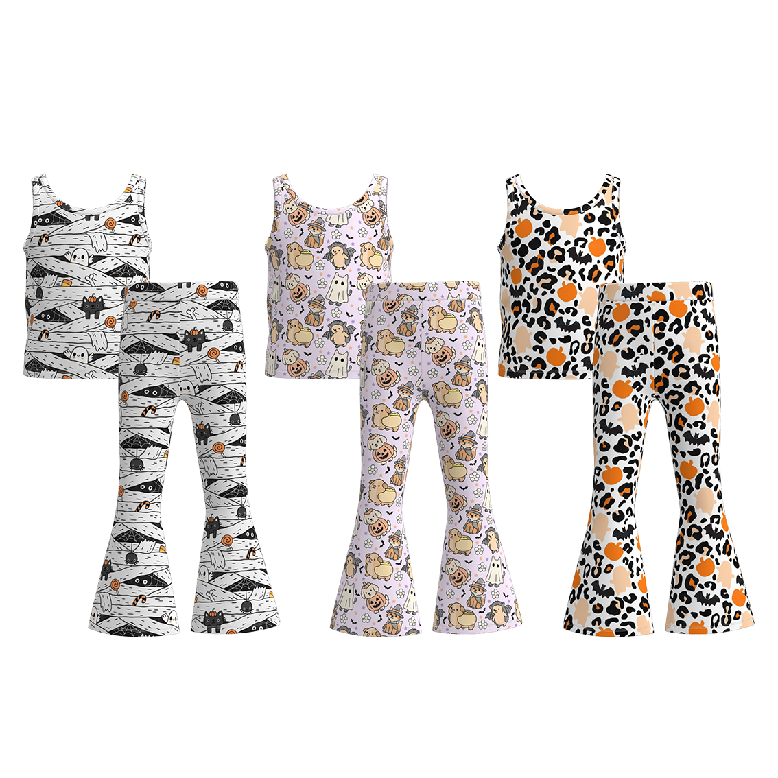 （Pre Order）Girls Halloween Print Outfit Set