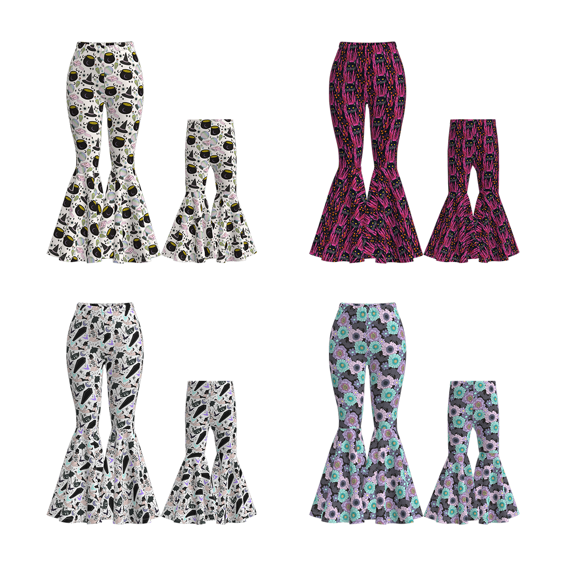 （Pre Order）Mommy and Me Halloween Print Pants